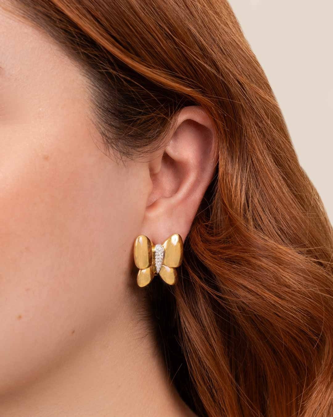 D0.27 18KY BUTTERFLY EARRINGS - C'SANTOS