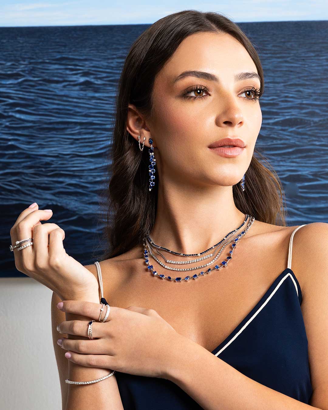 D0.81CT 14KW ETERNITY ADJUSTABLE RING T7 - C'SANTOS