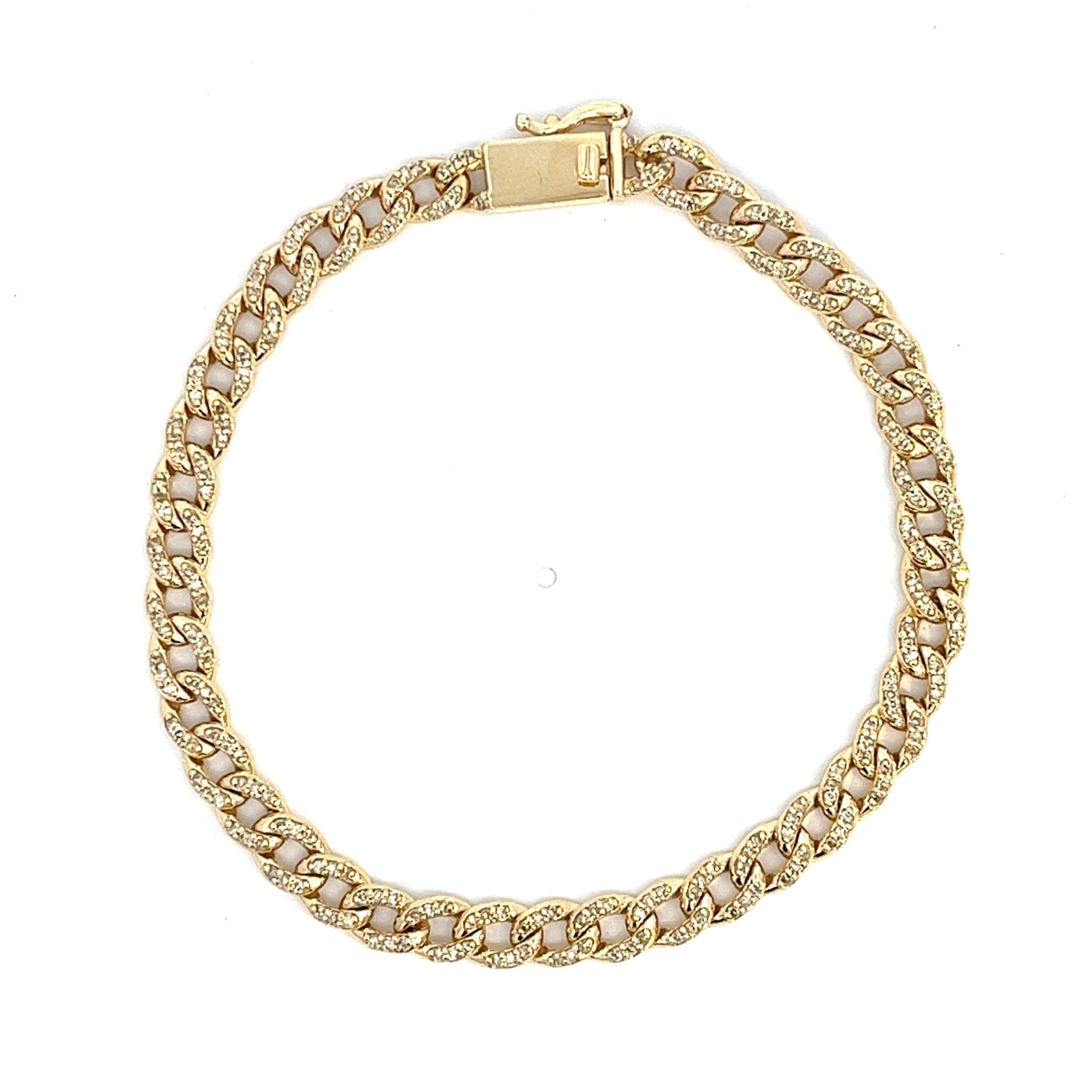 D1.00 14KY LINKS TENNIS BRACELET - C'SANTOS