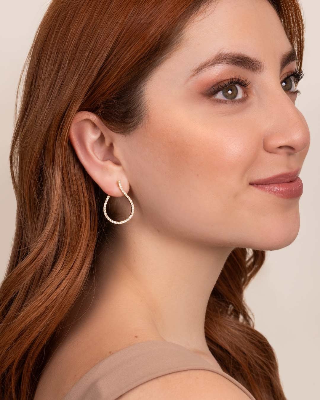 D1.15 14KY WAVY EARRINGS - C'SANTOS