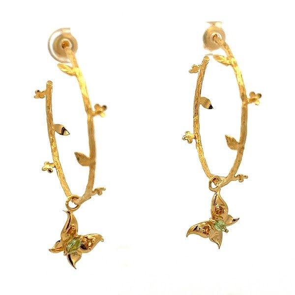 EARRINGS FACITATE MARQUISE PERIDOT - C'SANTOS