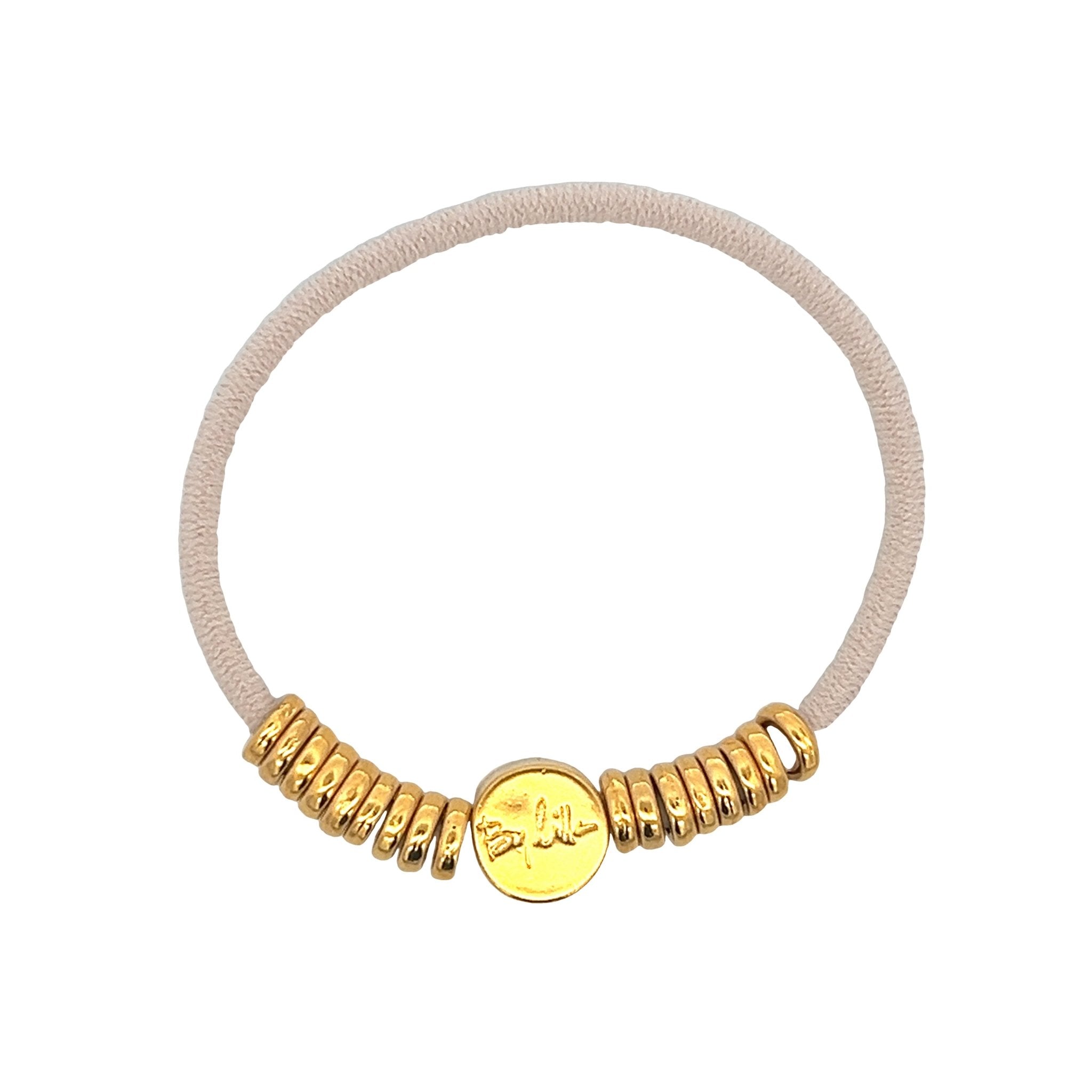 HAIR BRACELET WITH GOLDEN RINGS - C'SANTOS