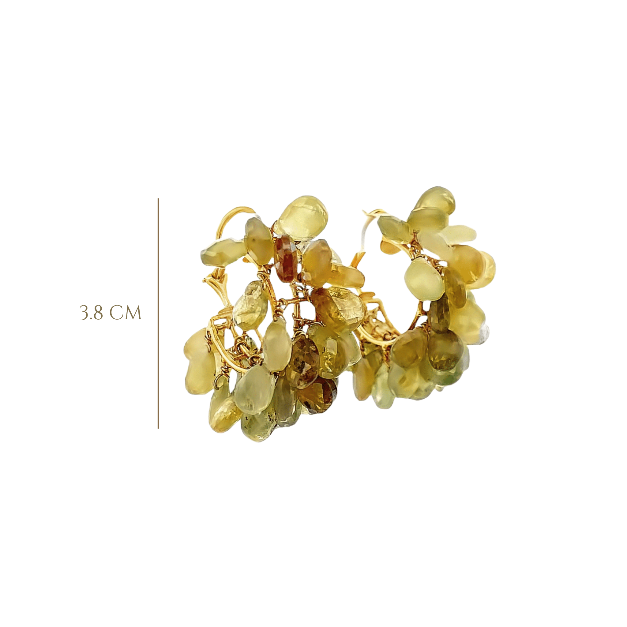 HOOP EARRINGS SET WITH GROSSLER GARNET - C'SANTOS