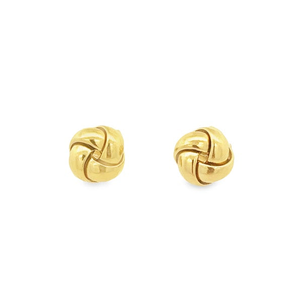 SILVER 925 GOLD PLATED KNOT STUD EARRINGS