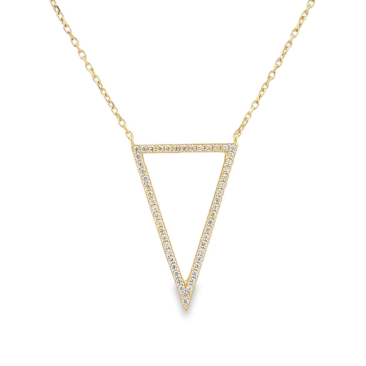 NECKLACE SILVER CENTER WHITE CZ - C'SANTOS