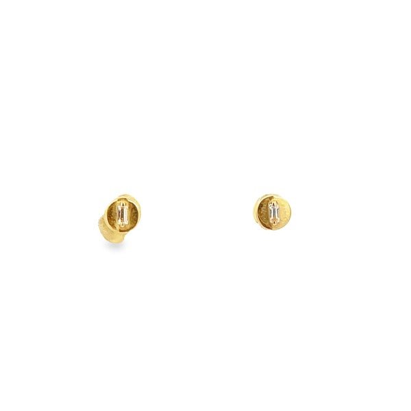 PIERCING CON CIRCULO Y TOPACIO EN ORO AMARILLO 14K - C'SANTOS