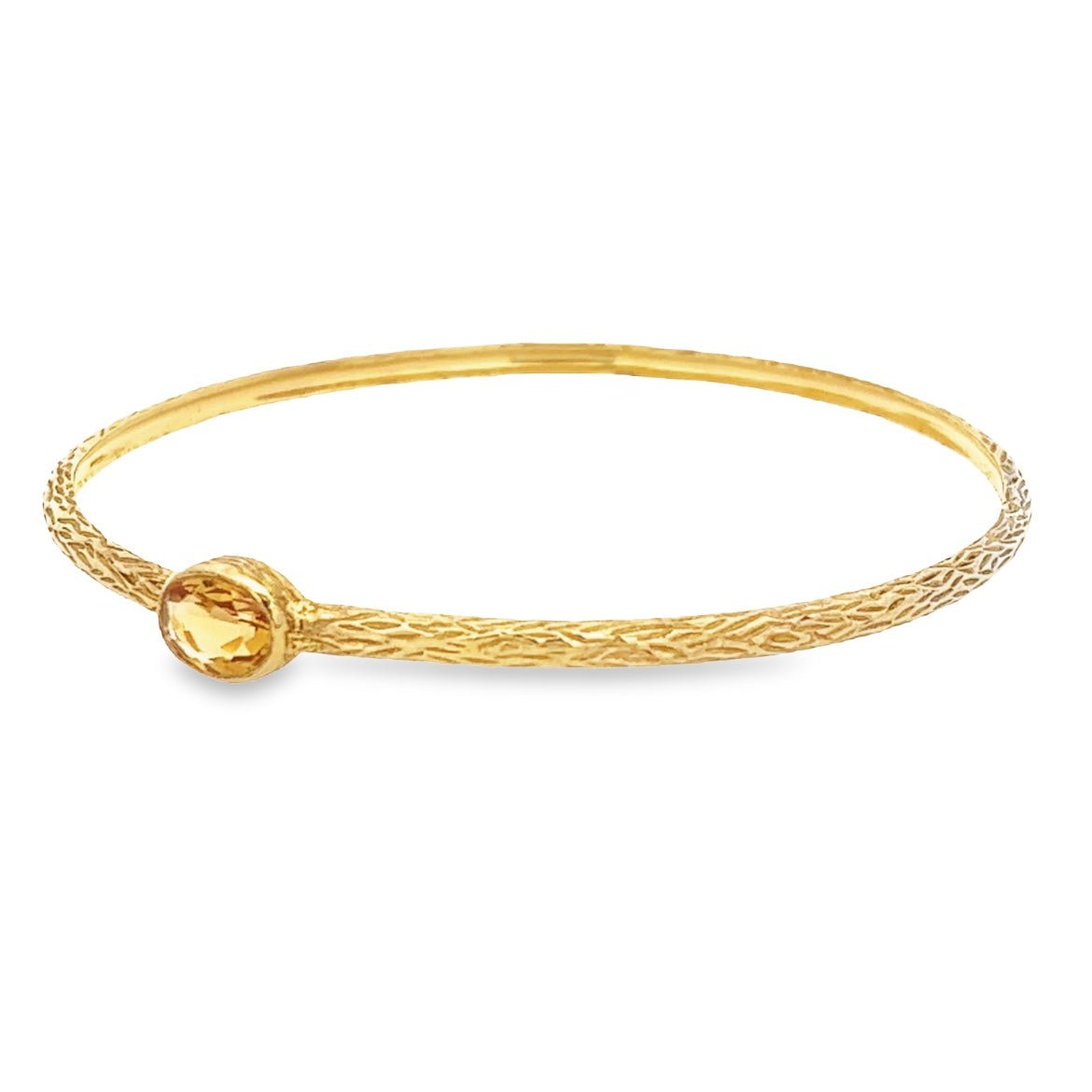 PULSERA DE CITRINA EN PLATA 925 CON BAÑO DE ORO AMARILLO - C'SANTOS