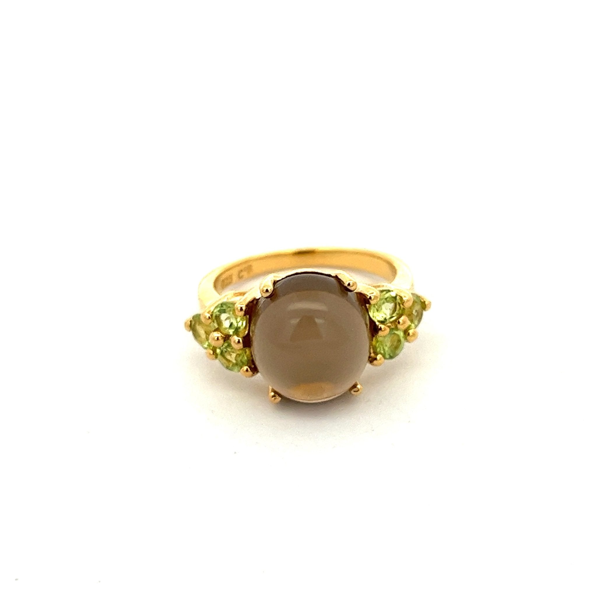 RING CABOUCHON OVAL PERIDOT - C'SANTOS