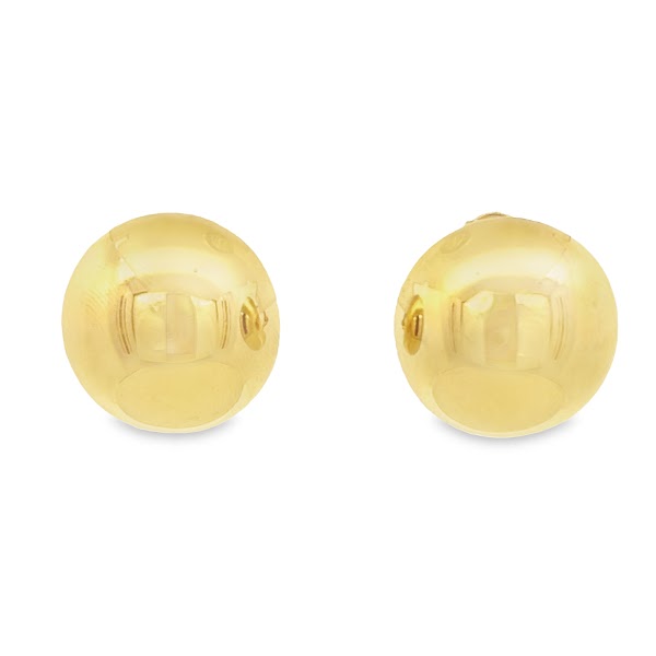 925 SILVER GOLD PLATED ROUND STUDS EARRINGS