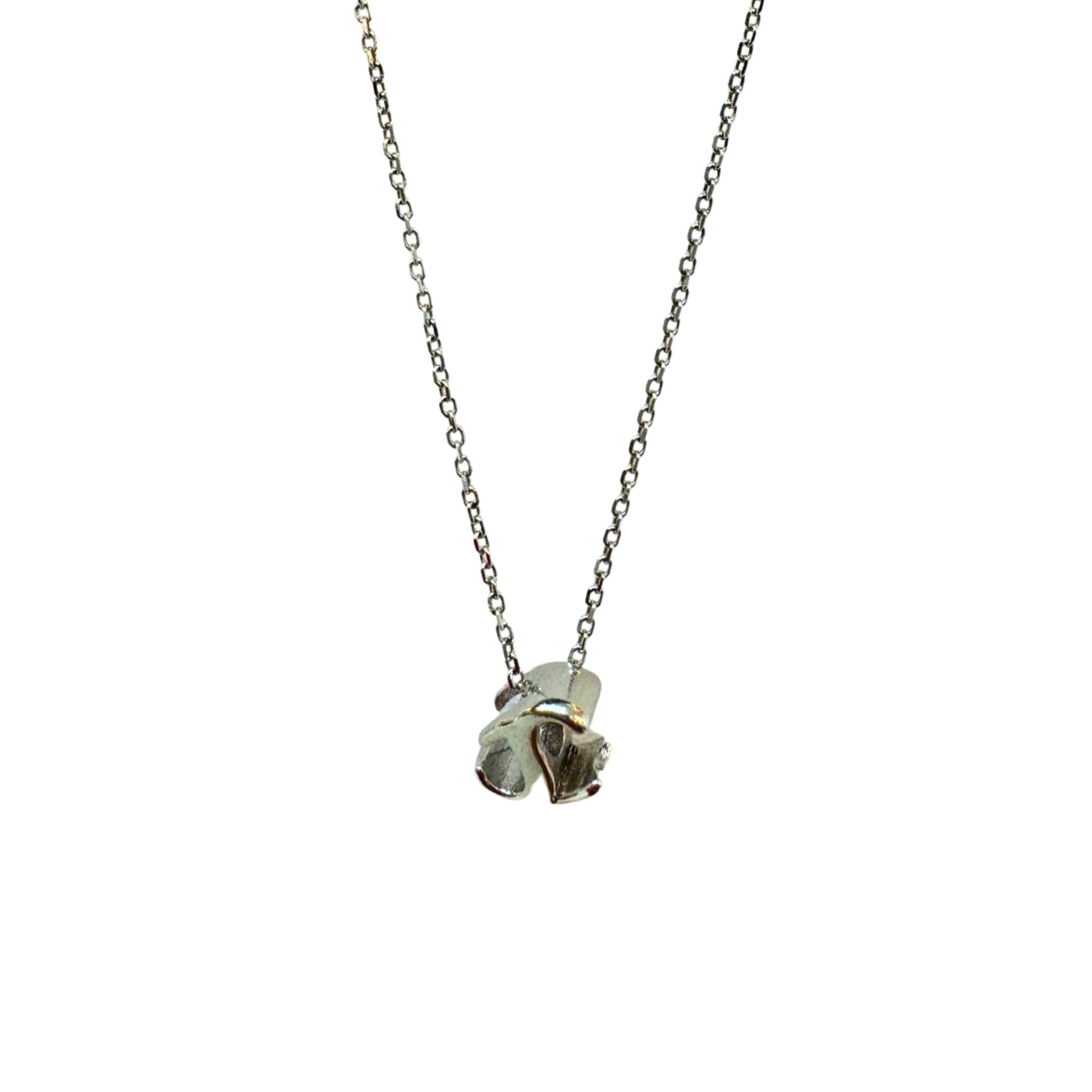 STERLING SILVER PLAIN INITIAL S NECKLACE - C'SANTOS