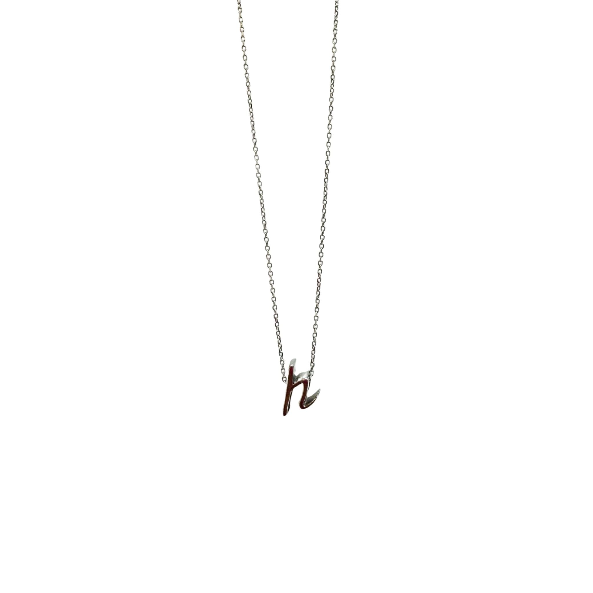 STERLING SILVER PLAIN INITIAL X NECKLACE - C'SANTOS