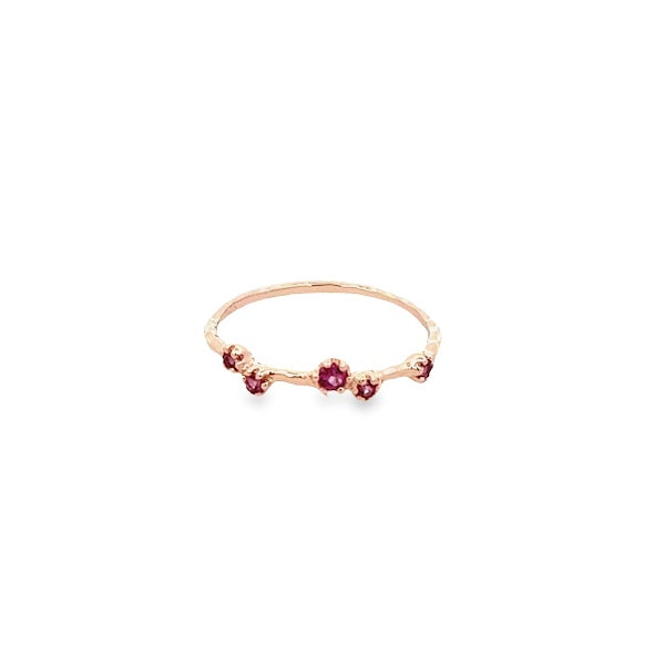 925 ROSE GOLD PLATED WITH RODHOLITE GARNET RING