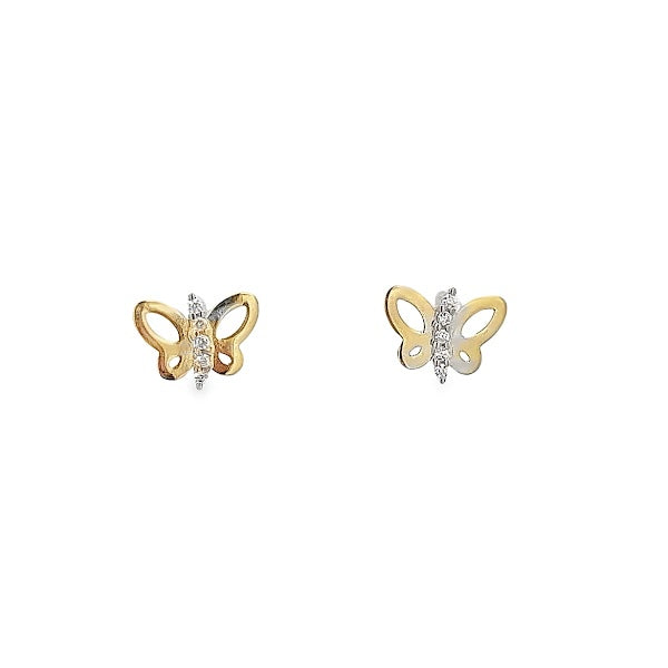 Butterfly Earrings Gold filled 14k Gold Plated 925 Sterling Silver Jew –  Masalanta Jewelry