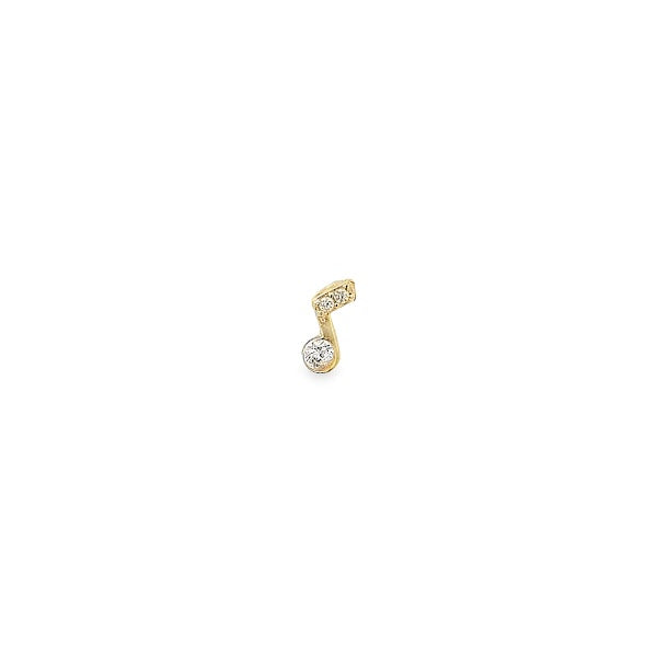 14K GOLD MUSICAL NOTE WITH CRYSTAL