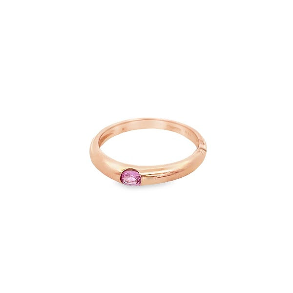 18K ROSE GOLD PINK SAPPHIRE RING