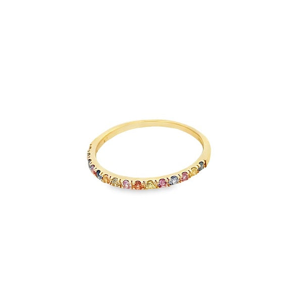 18K GOLD SEMI INFITINY MULTI SAPPHIRE RING