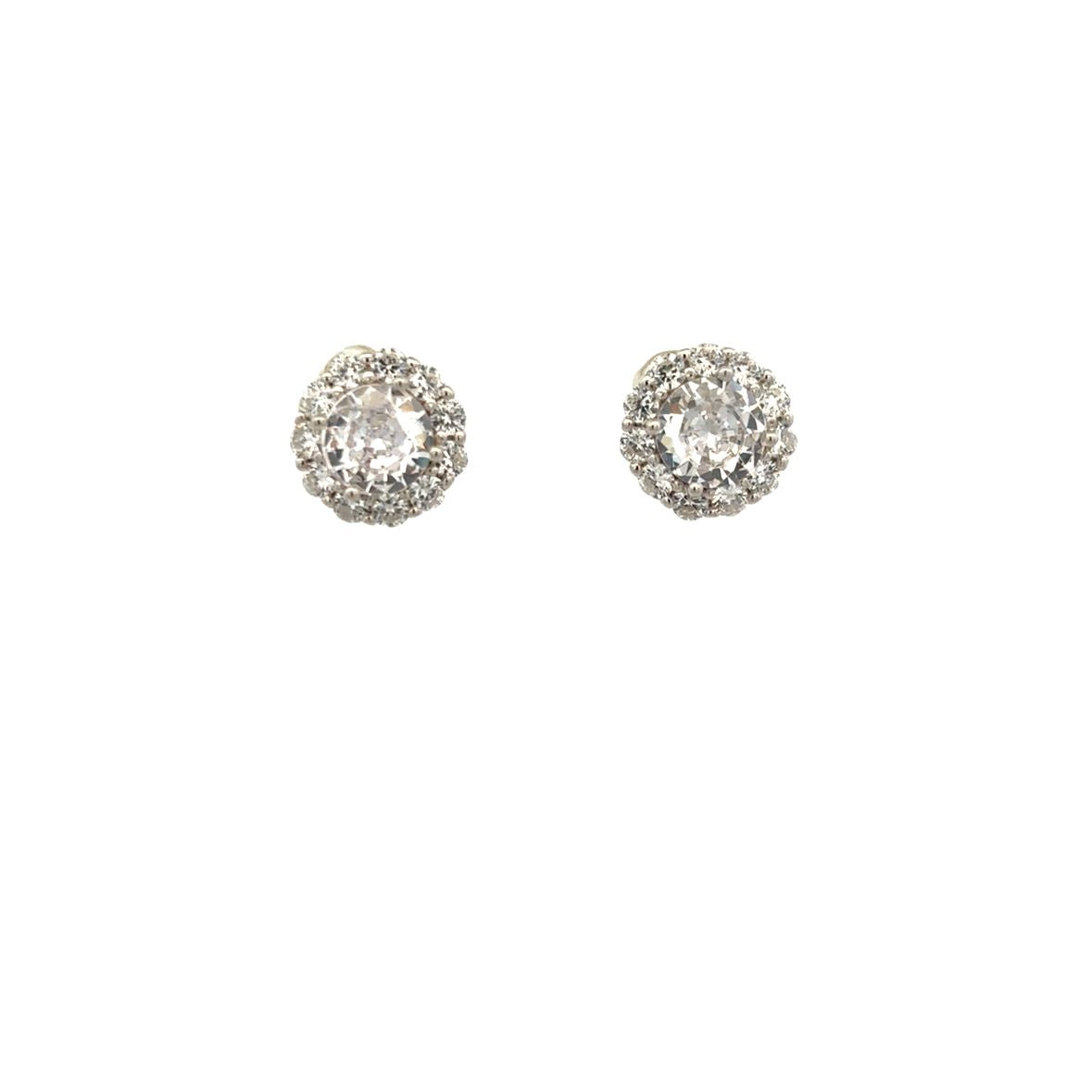 925SS ROUND FLOWER CZ SET