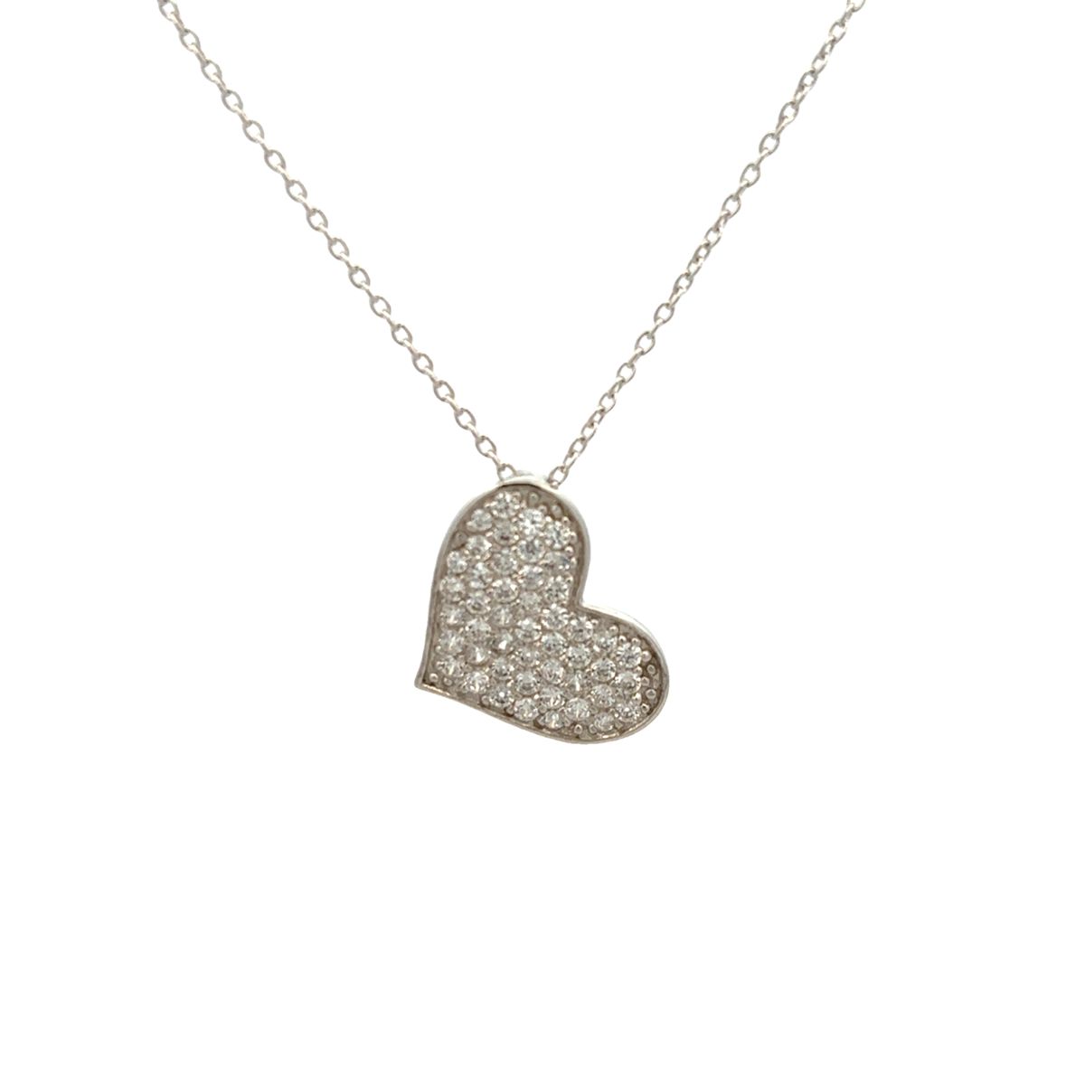 925SS PAVE HEART CZ SET