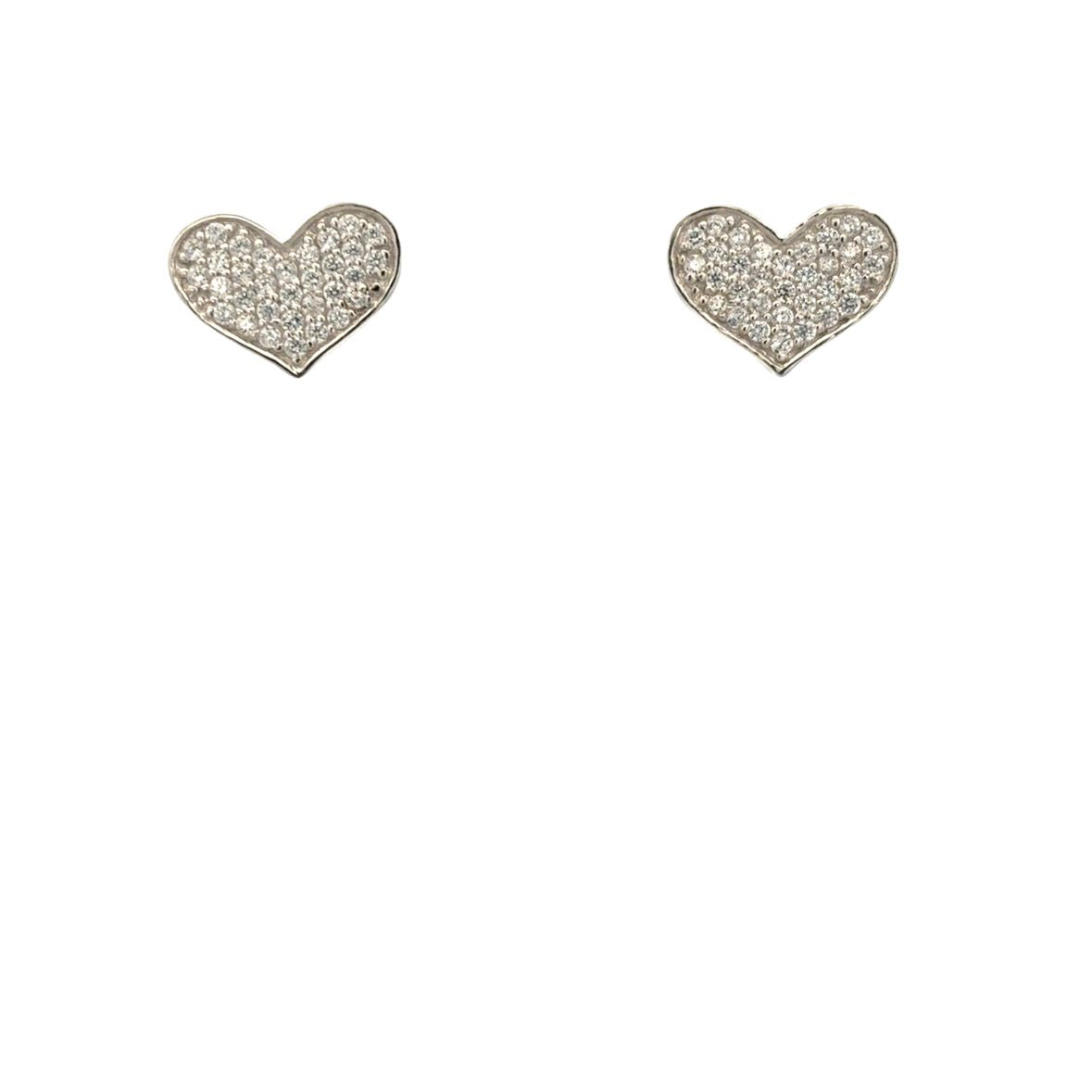 925SS PAVE HEART CZ SET