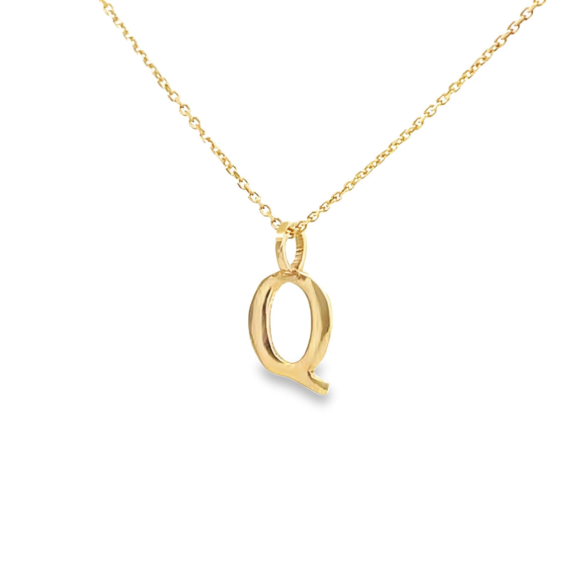DIJE LETRA Q DE ORO AMARILLO DE 14K