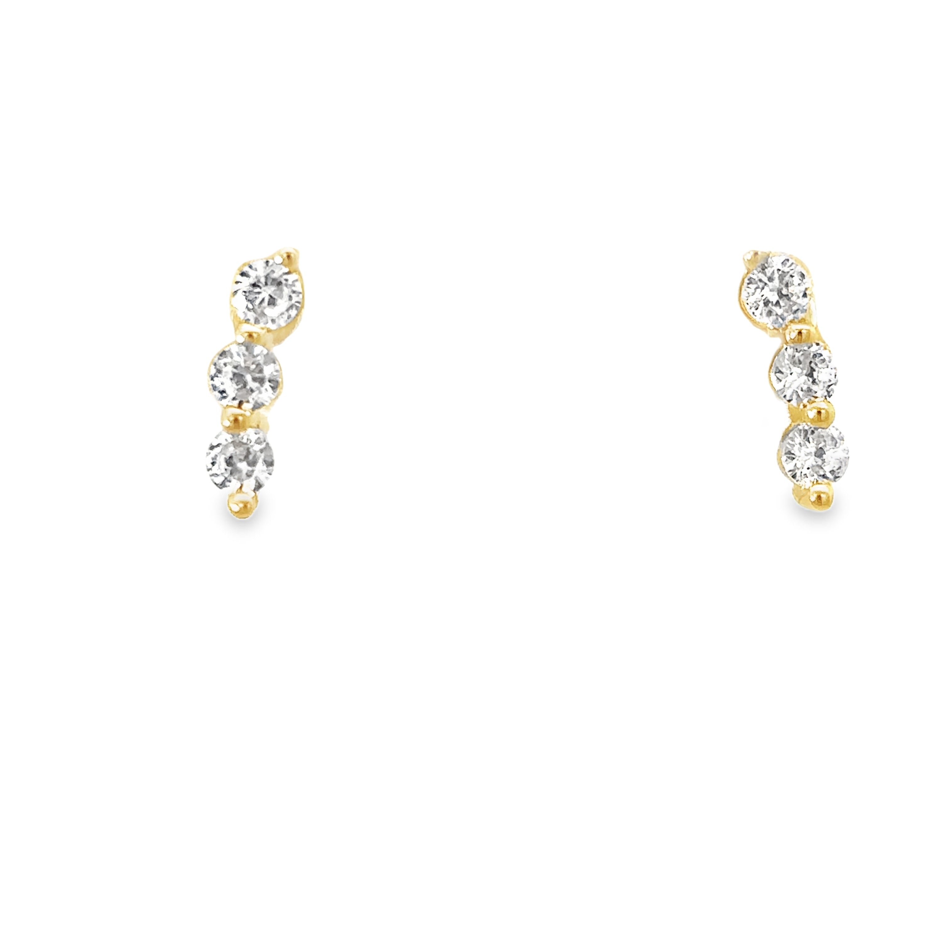 BAR STONE EARRINGS IN 925 GOLD PLATED