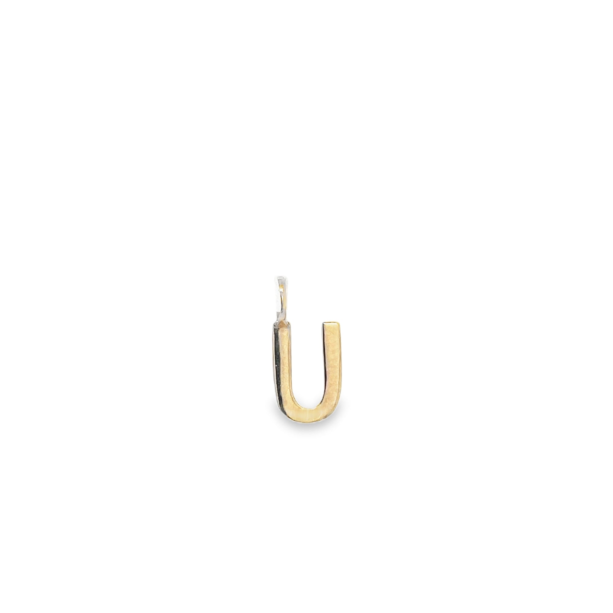 DIJE LETRA U DE ORO AMARILLO DE 14K