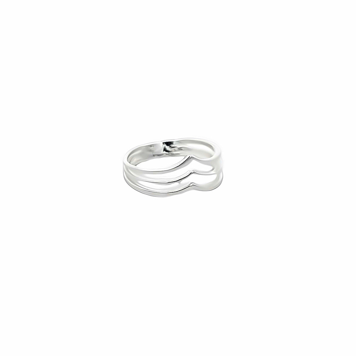 925SL WISHBONE TRIPLE ROW SMOOTH RING T6