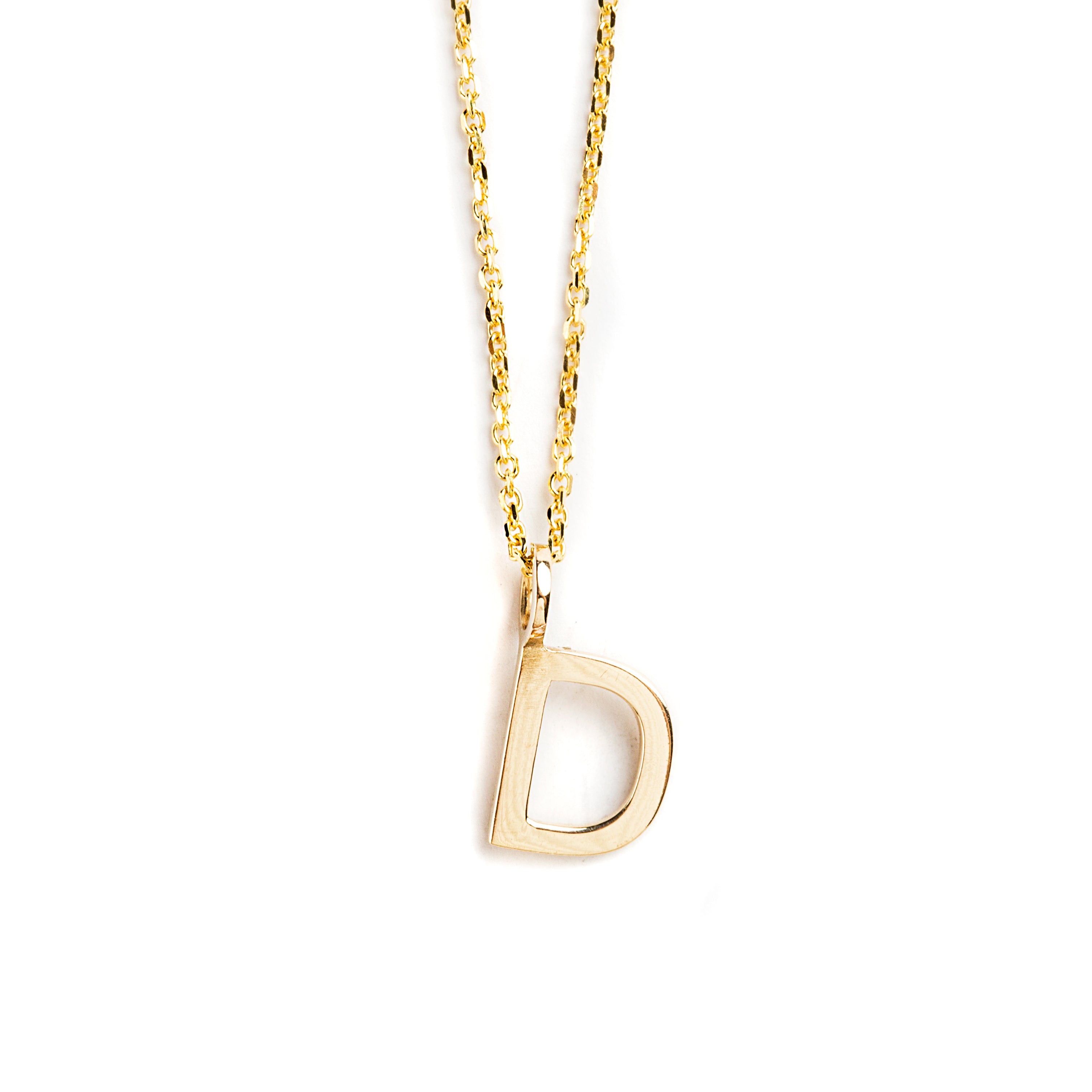 DIJE LETRA D DE ORO AMARILLO DE 14K