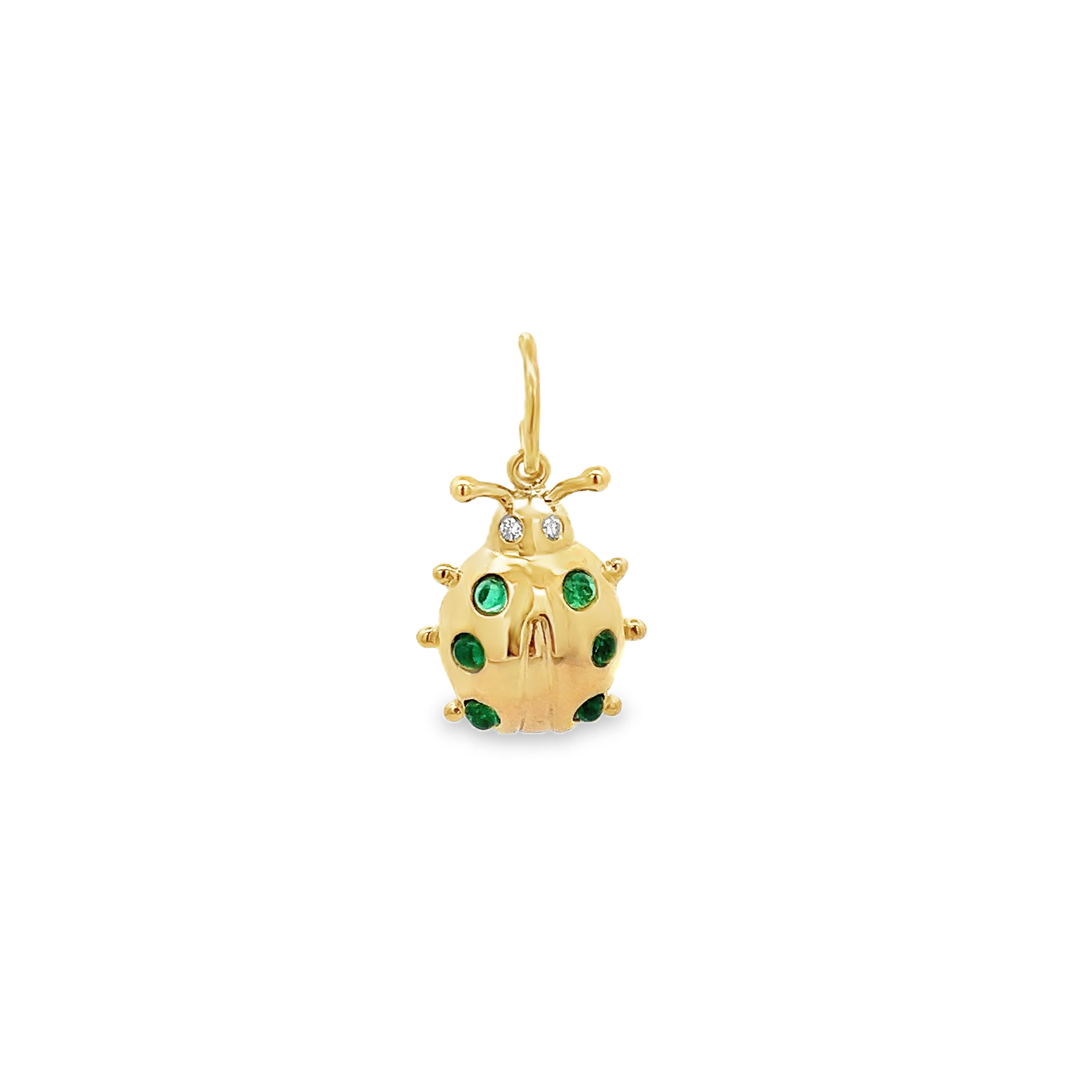 D0.02CT 14KY SMOOTH LADYBUG CHARM EM0.31CT