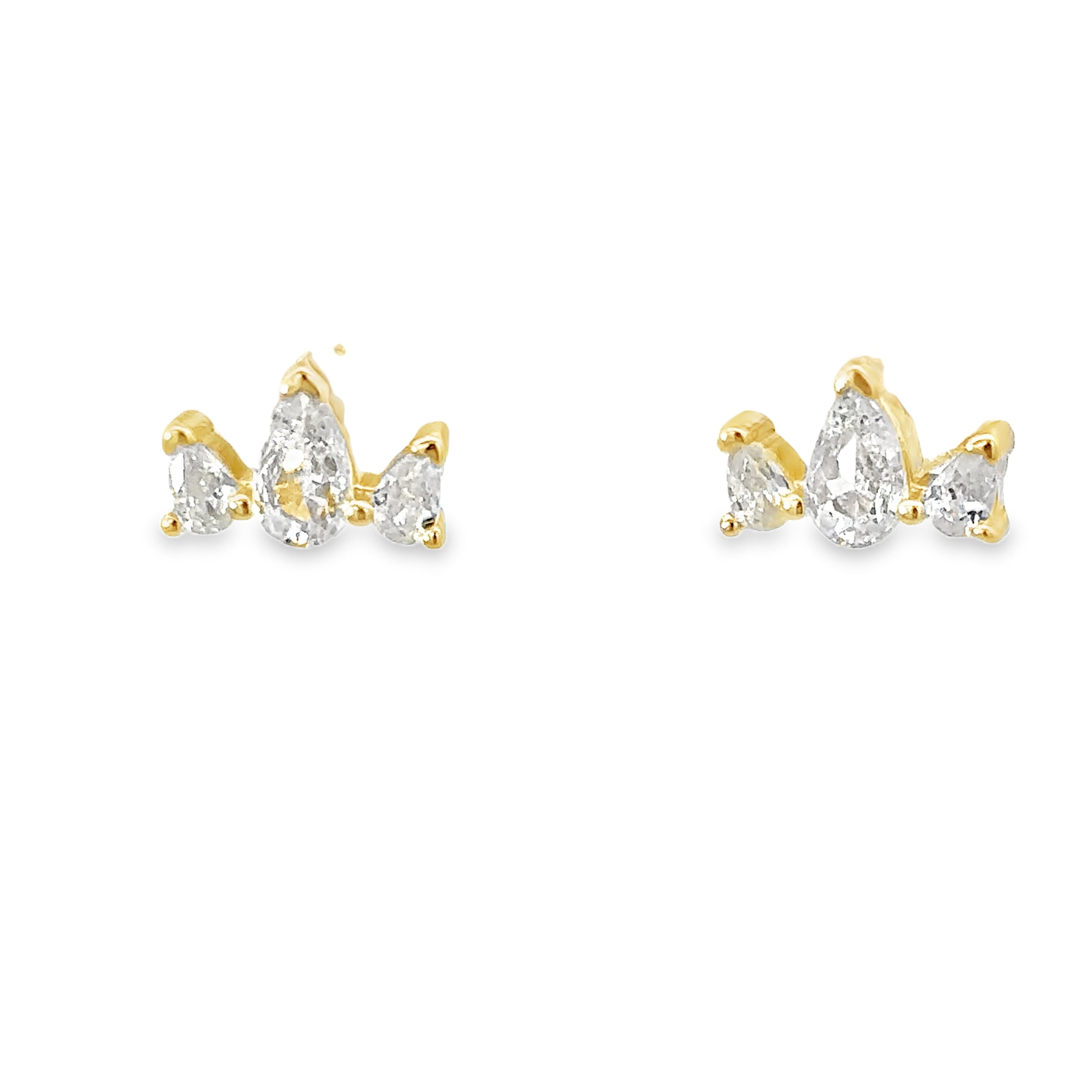 MINI CROWN EARRINGS IN 925 GOLD PLATED