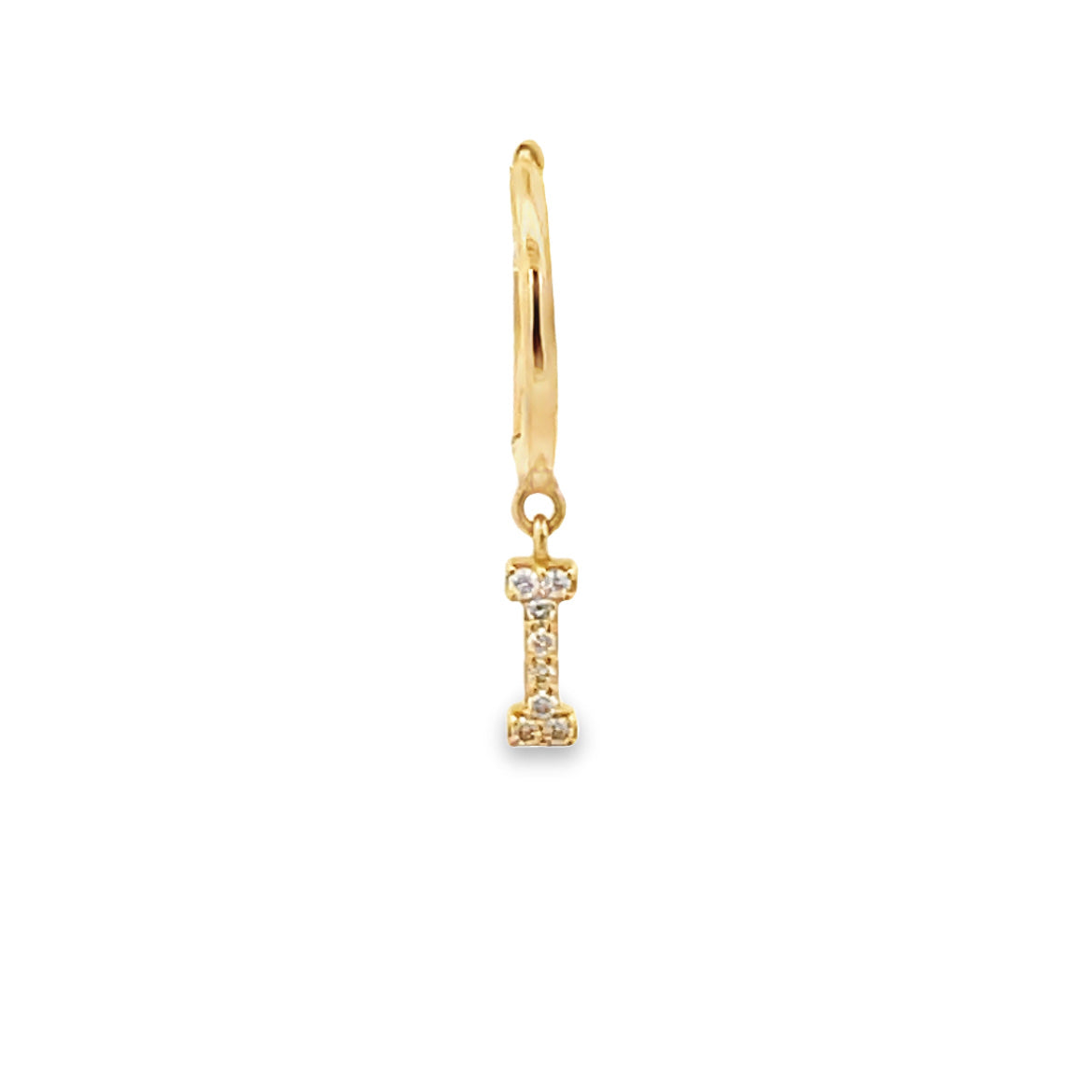 14KY EARRING LETTER I