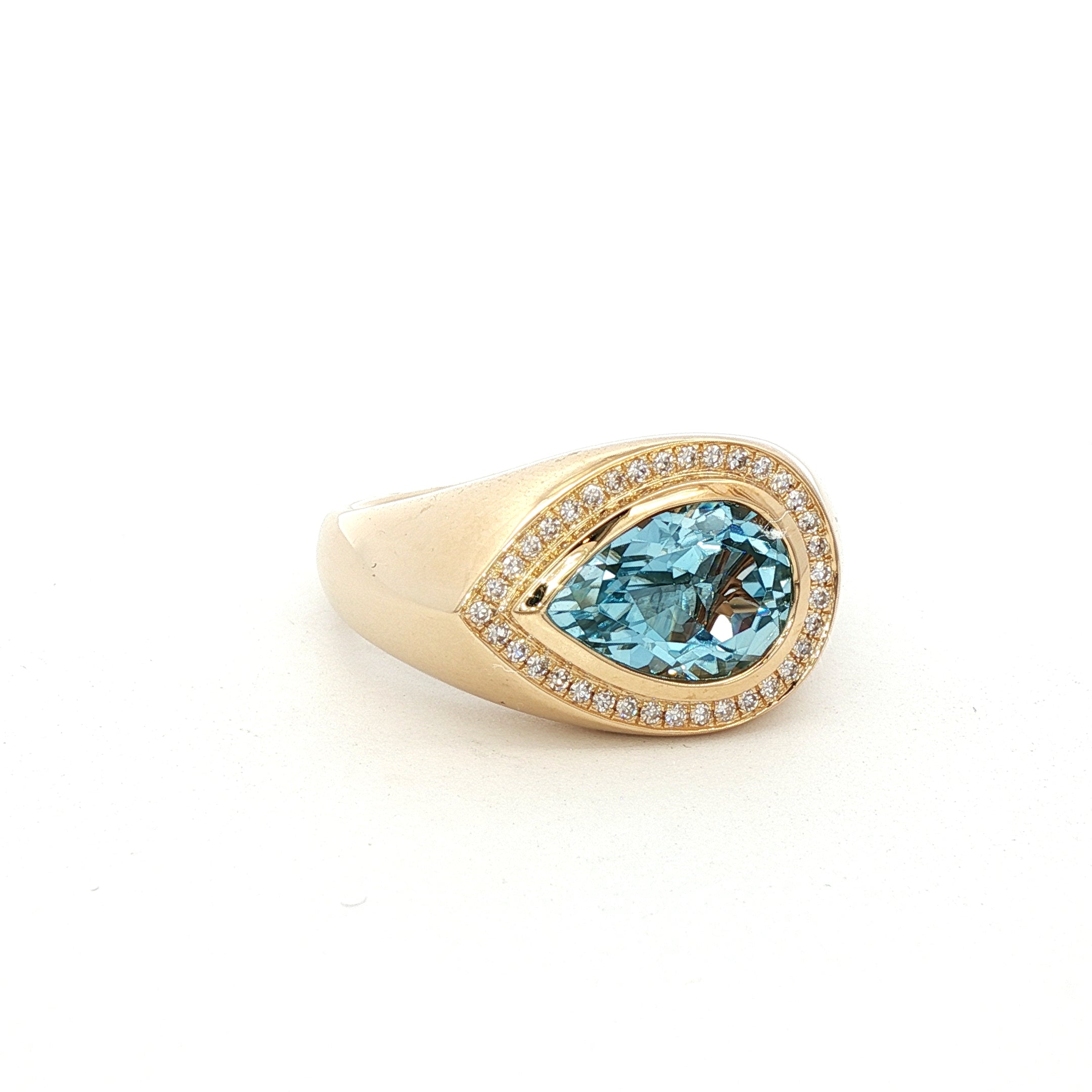 D0.11CT 14KY CHUNKY DROP RING TB2.25CTT7