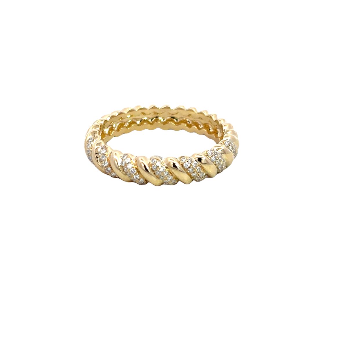 D0.15CT 14KY SLIM CROISSANT DIAMOND RING T6.5