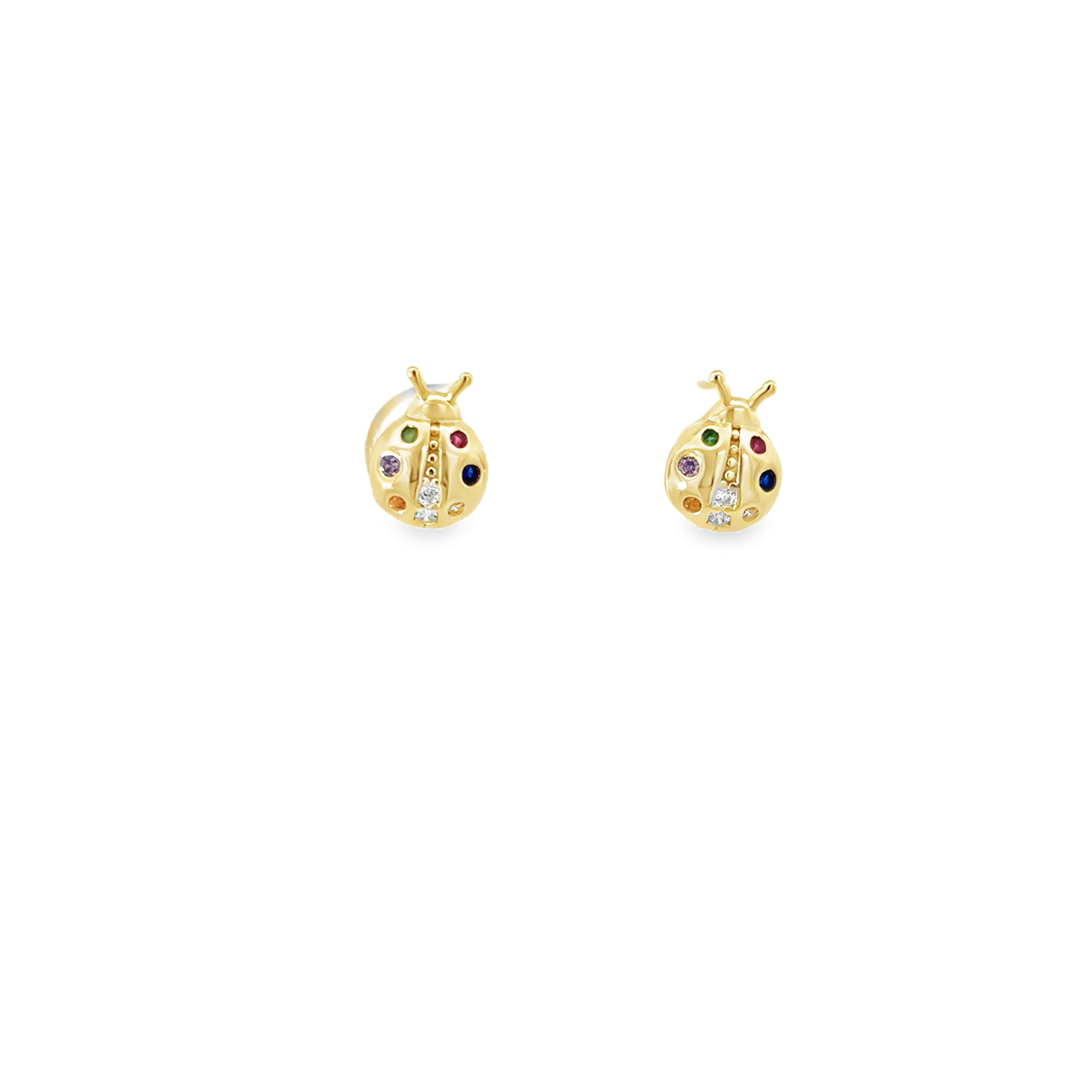 LADYBUG STUDS IN 925 GOLD PLATED