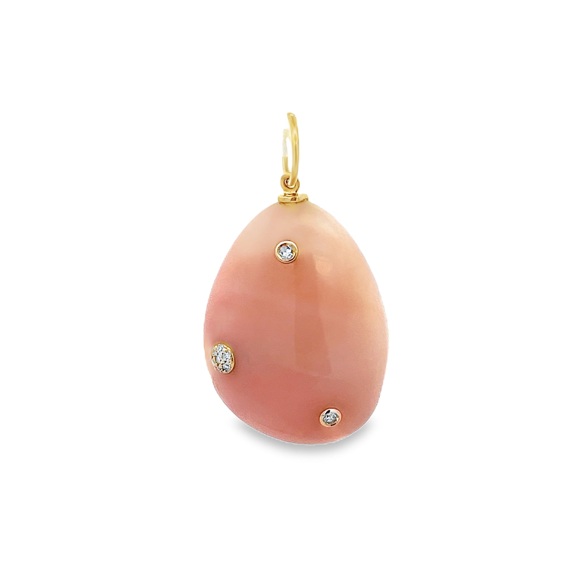 D0.06CT 14KY DROP AND TRIPLE BEZEL CHARM QUA25.85CT