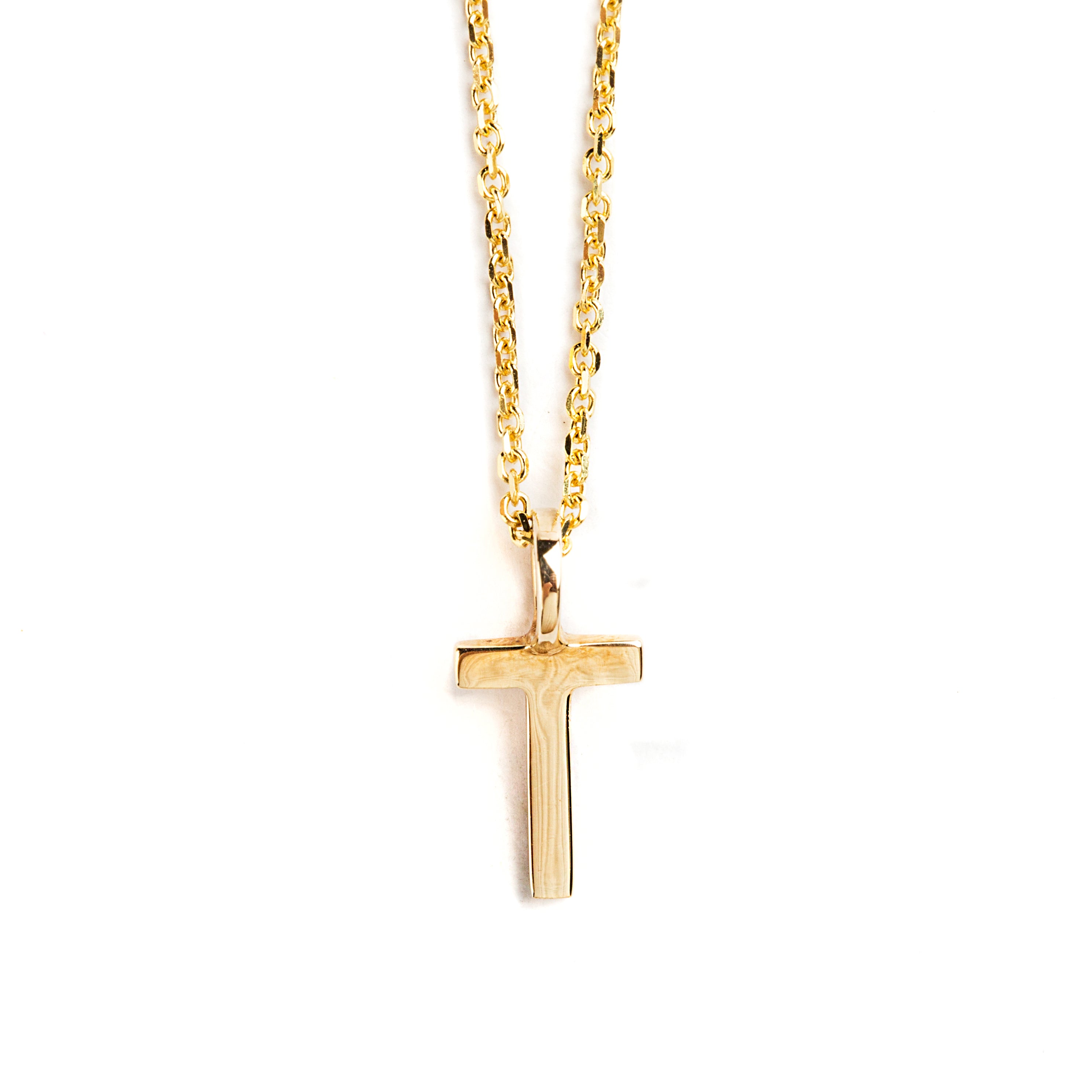 DIJE LETRA T DE ORO AMARILLO DE 14K
