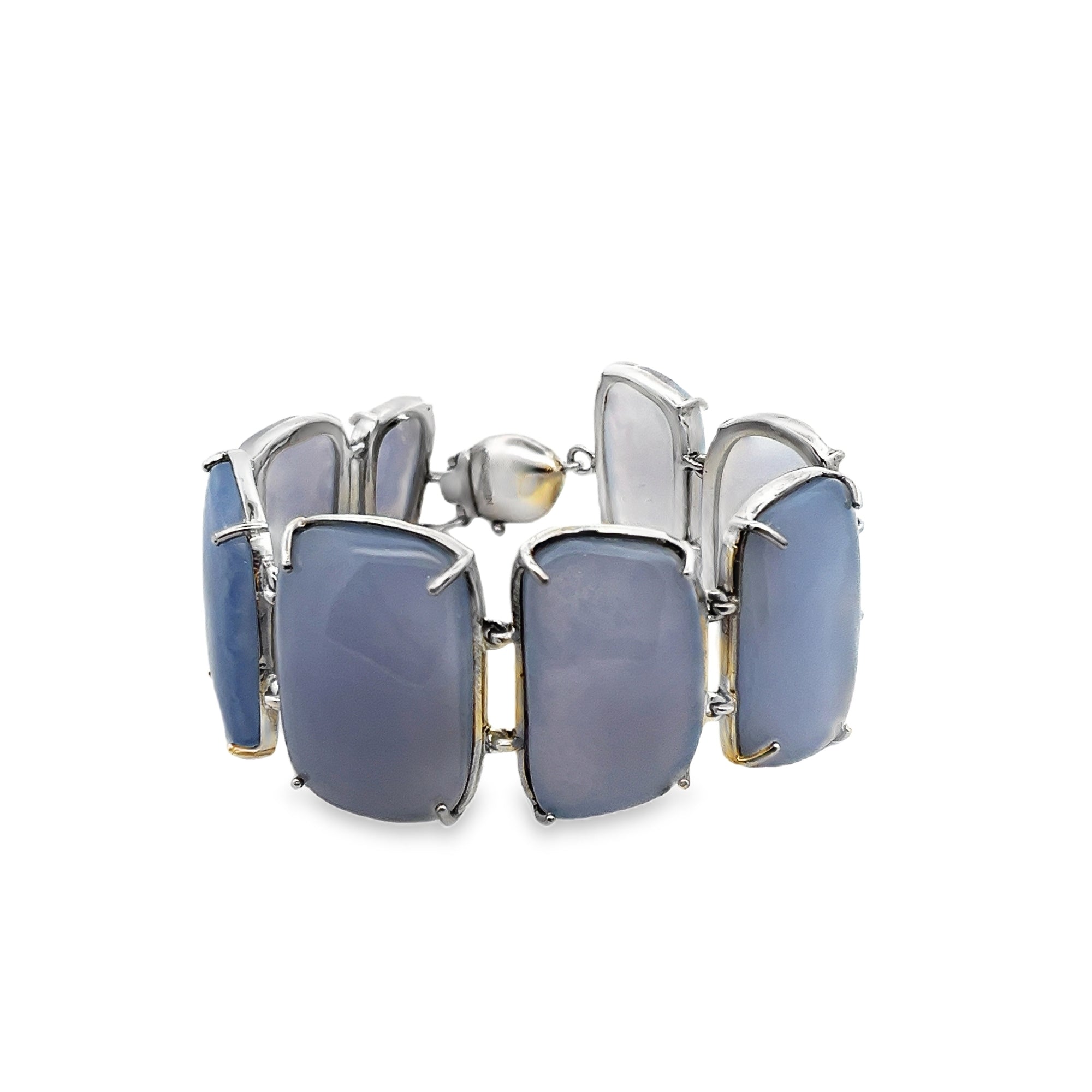 PULSERA DE PLATA 925 CON CALCEDONIA