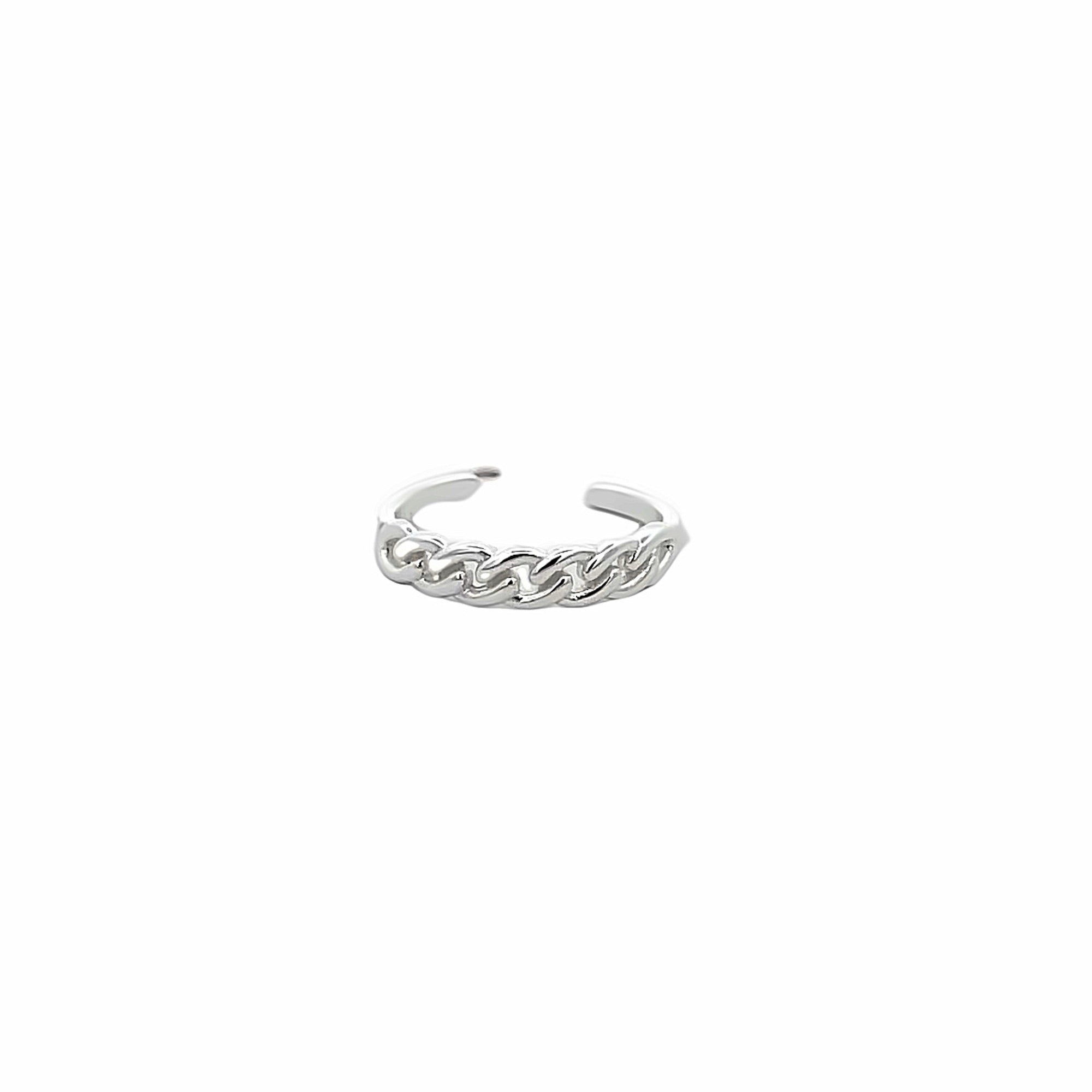 925SL HALF LINK OPEN RING T6