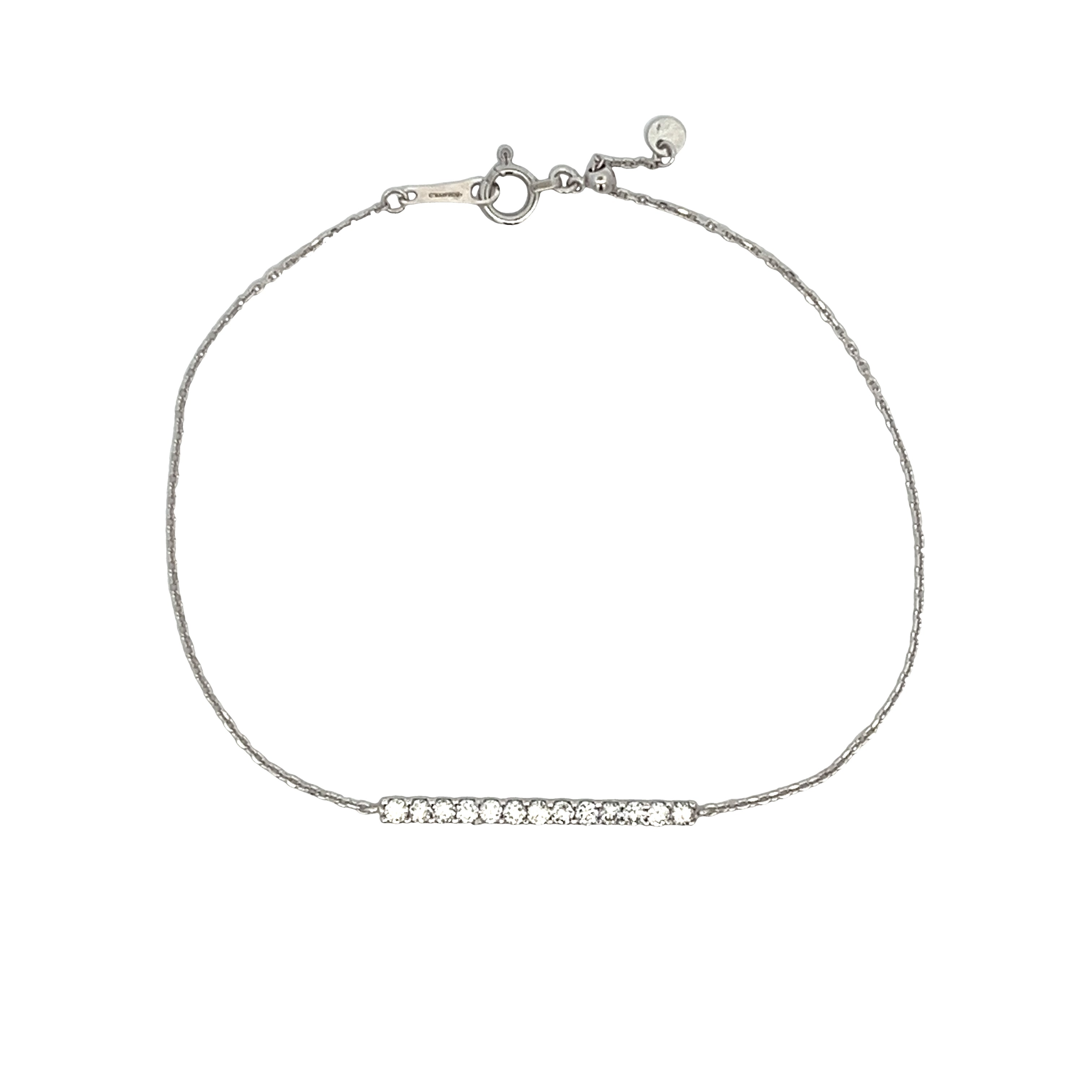 D0.33CT 18KW SEMI INFINITY TENNIS BRACELET