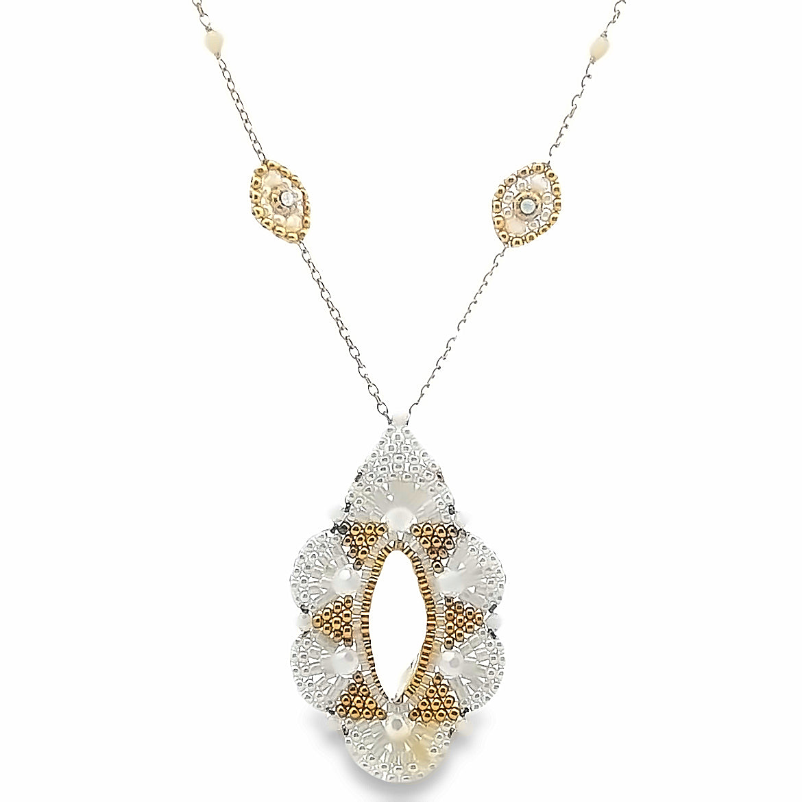 COLLAR DE PLATA 925 CON BAÑO DE ORO AMARILLO Y CRISTALES SWAROVSKI