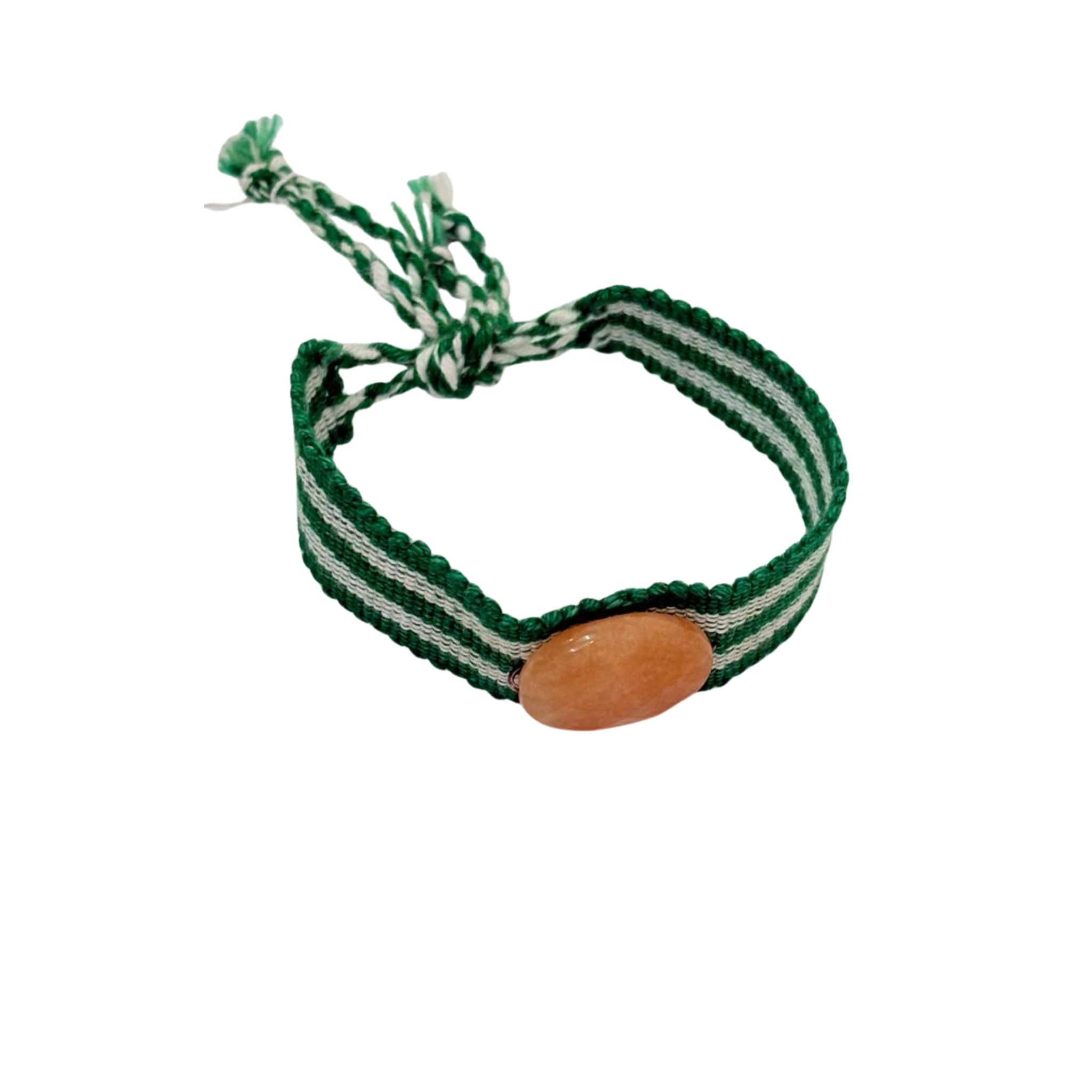925 PULSERA TELA - PIEDRA