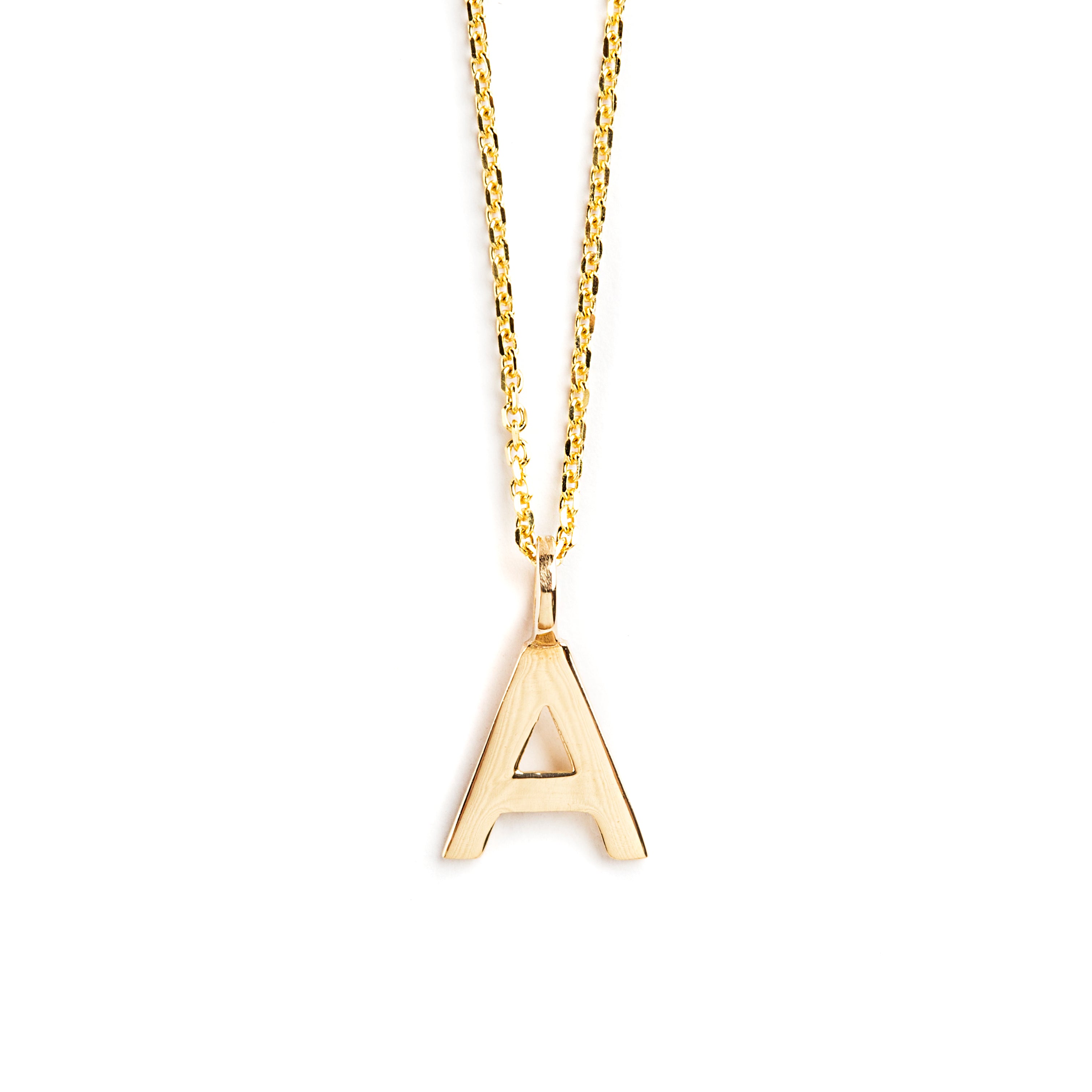 DIJE LETRA A DE ORO AMARILLO DE 14K