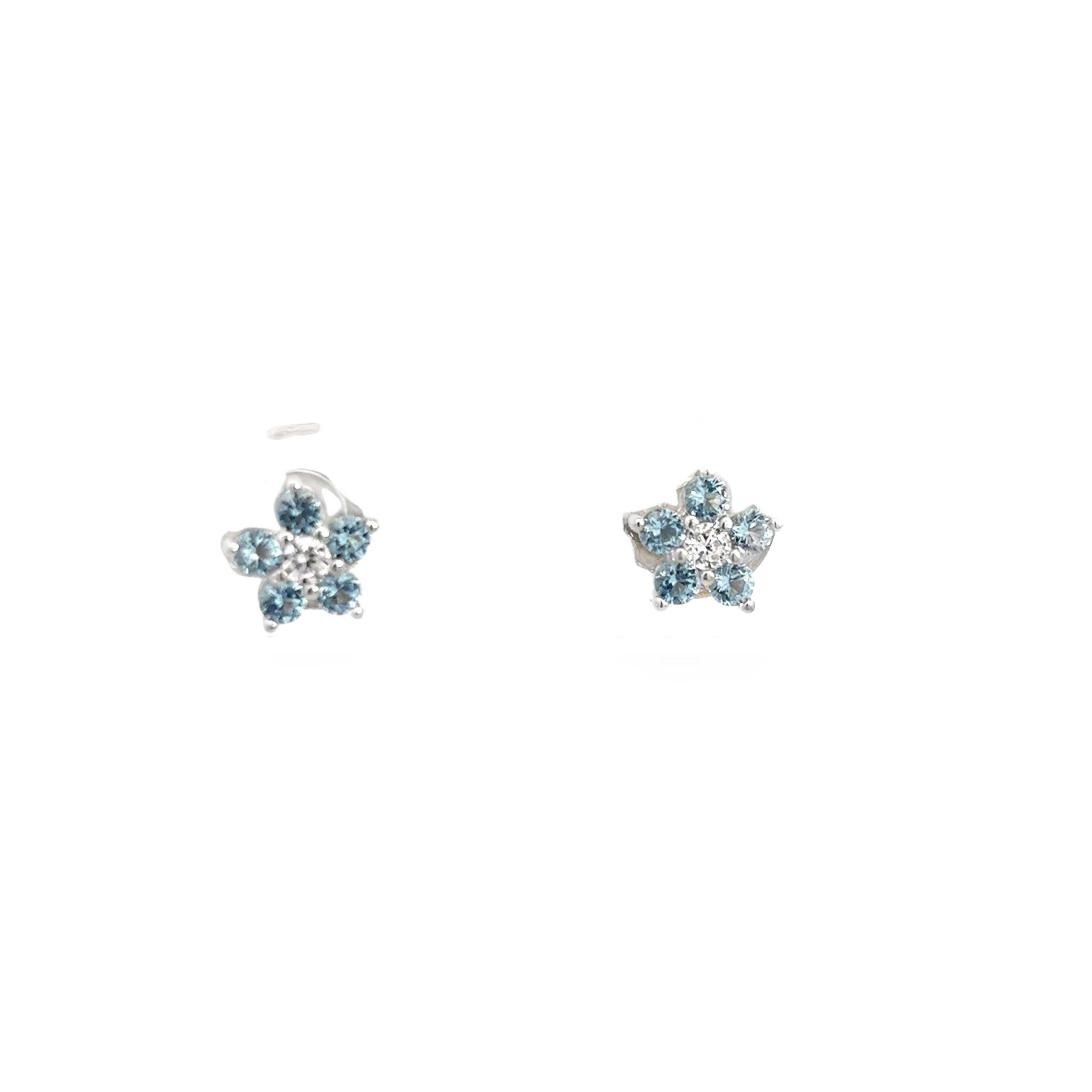 MINI FLOWER EARRING IN 925 SILVER