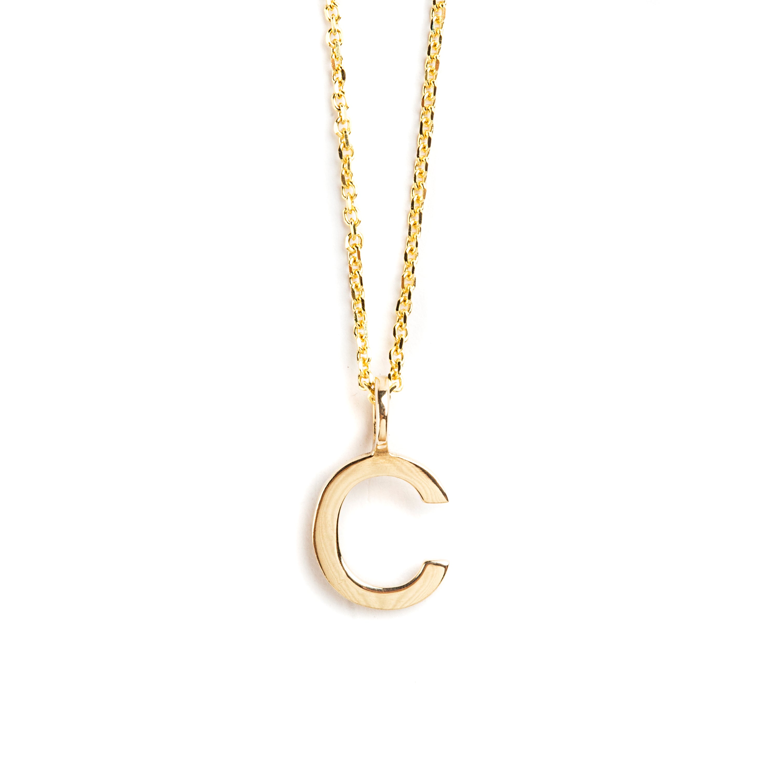 DIJE LETRA C DE ORO AMARILLO DE 14K