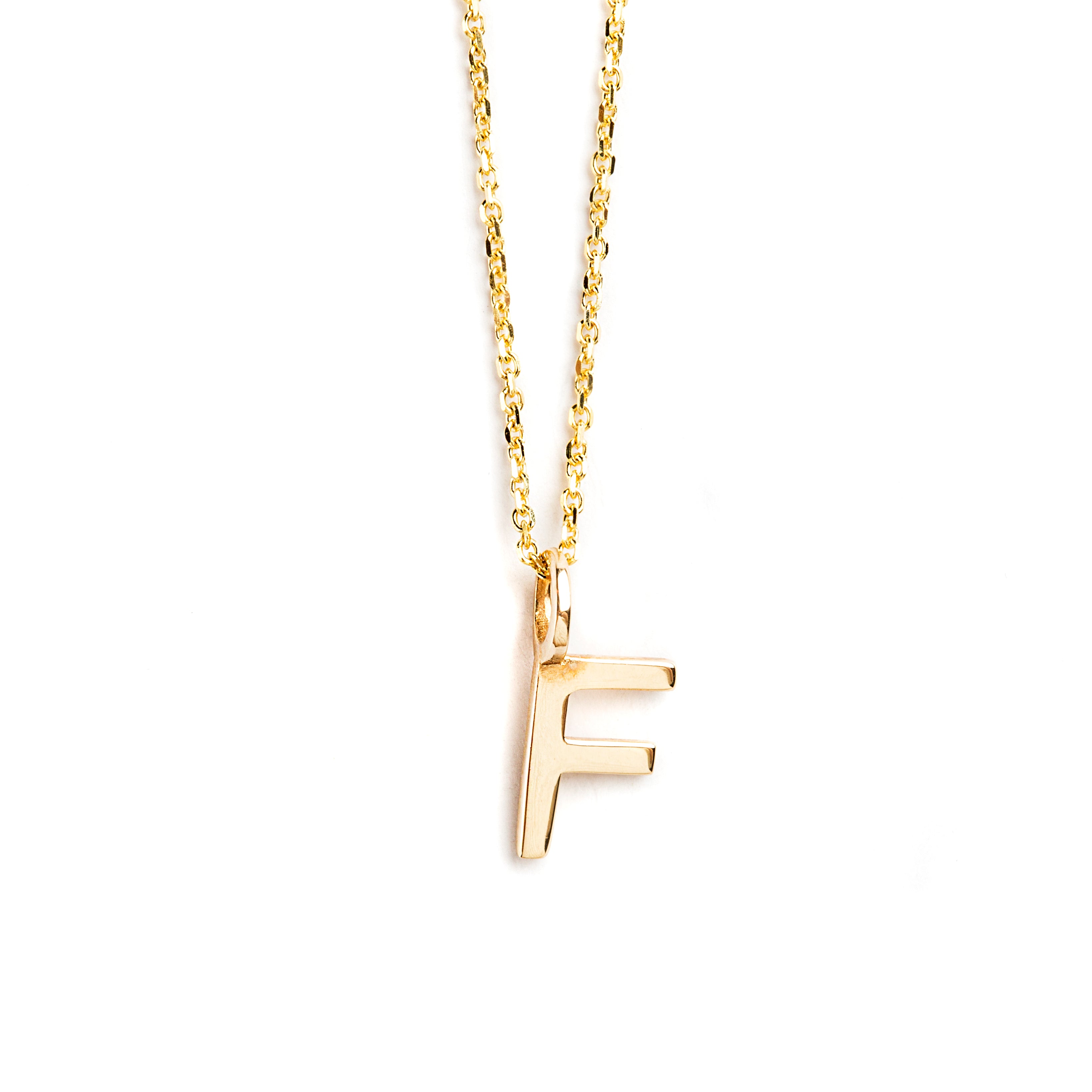 DIJE LETRA F DE ORO AMARILLO DE 14K