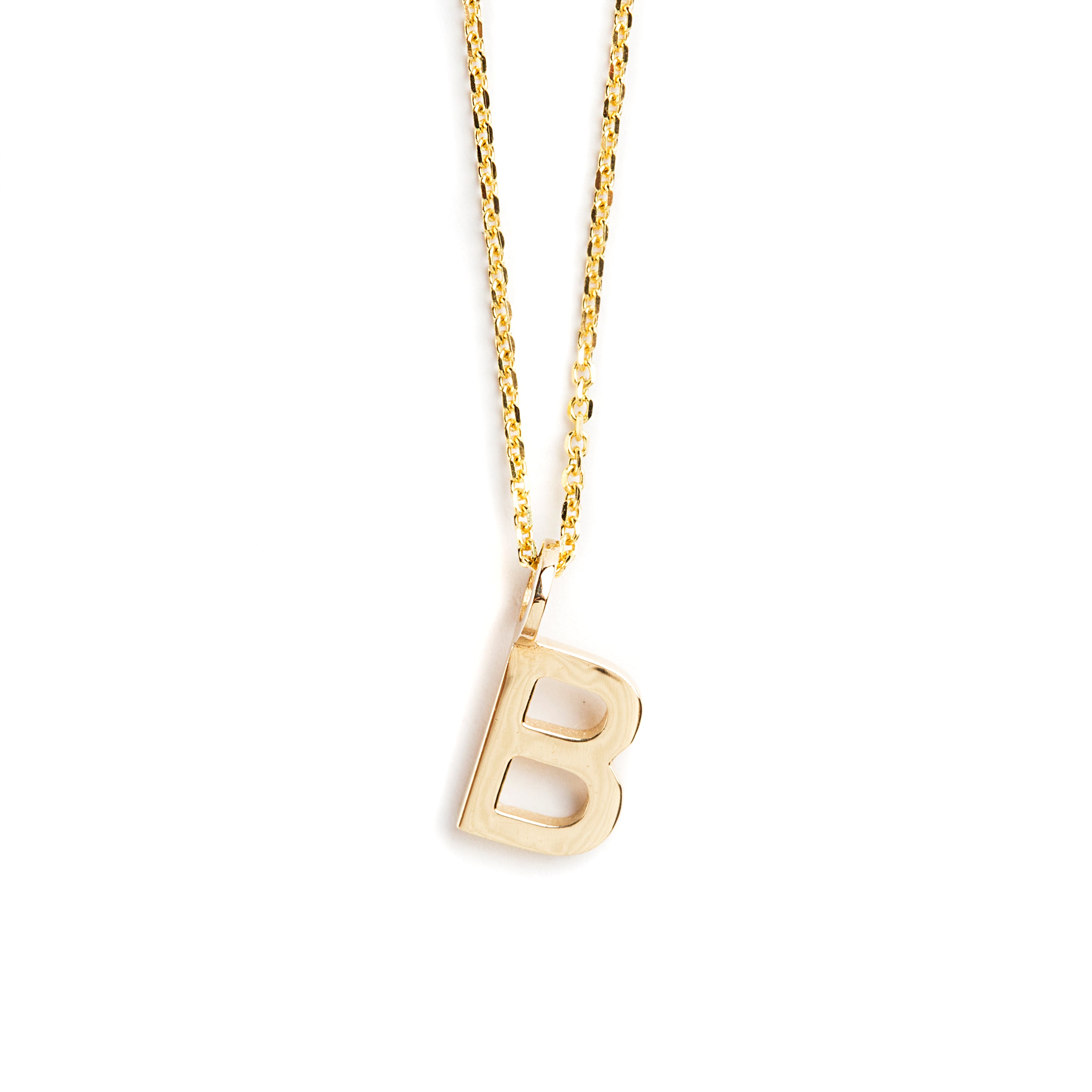 DIJE LETRA B DE ORO AMARILLO DE 14K