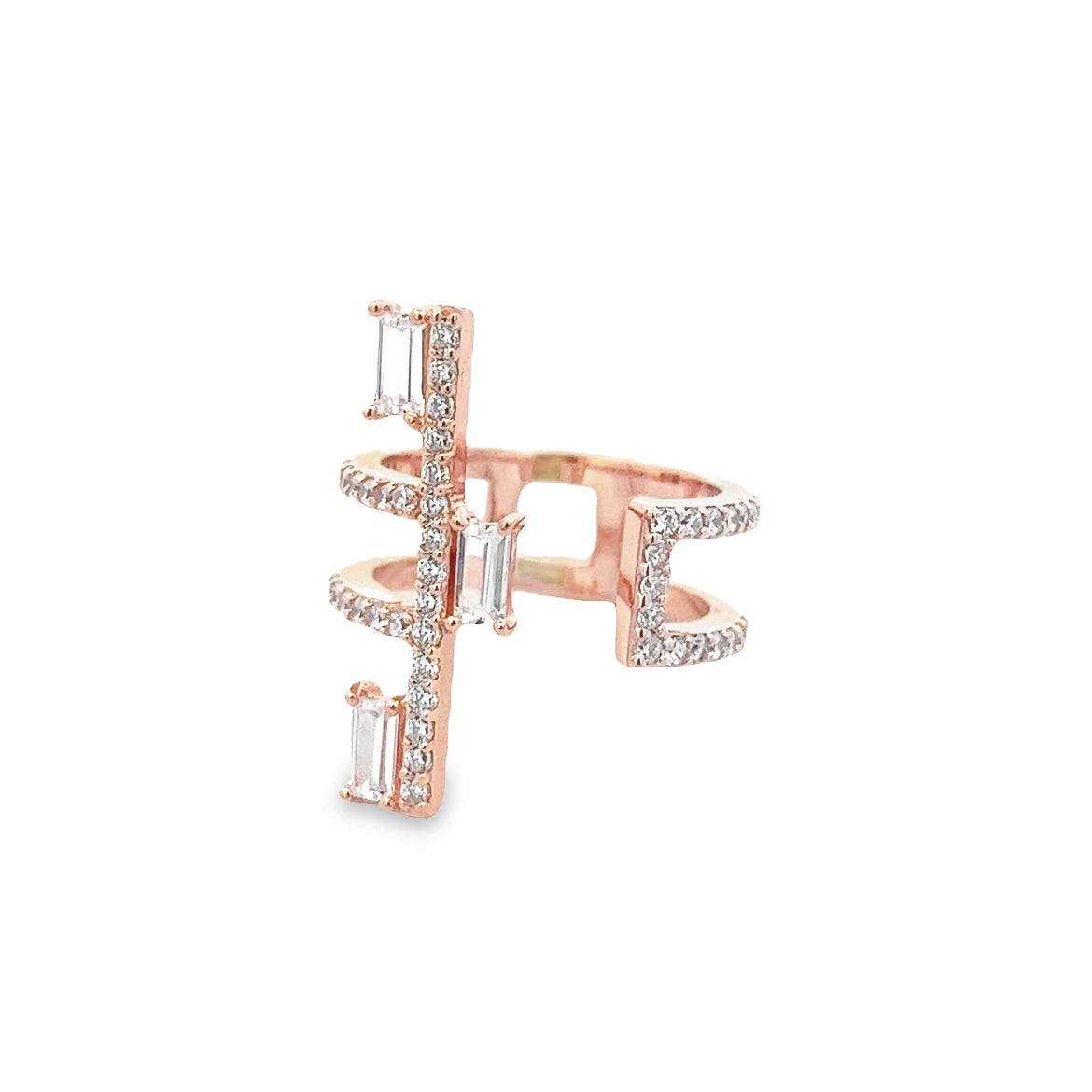 RING SILVER CENTER WHITE CZ  PP