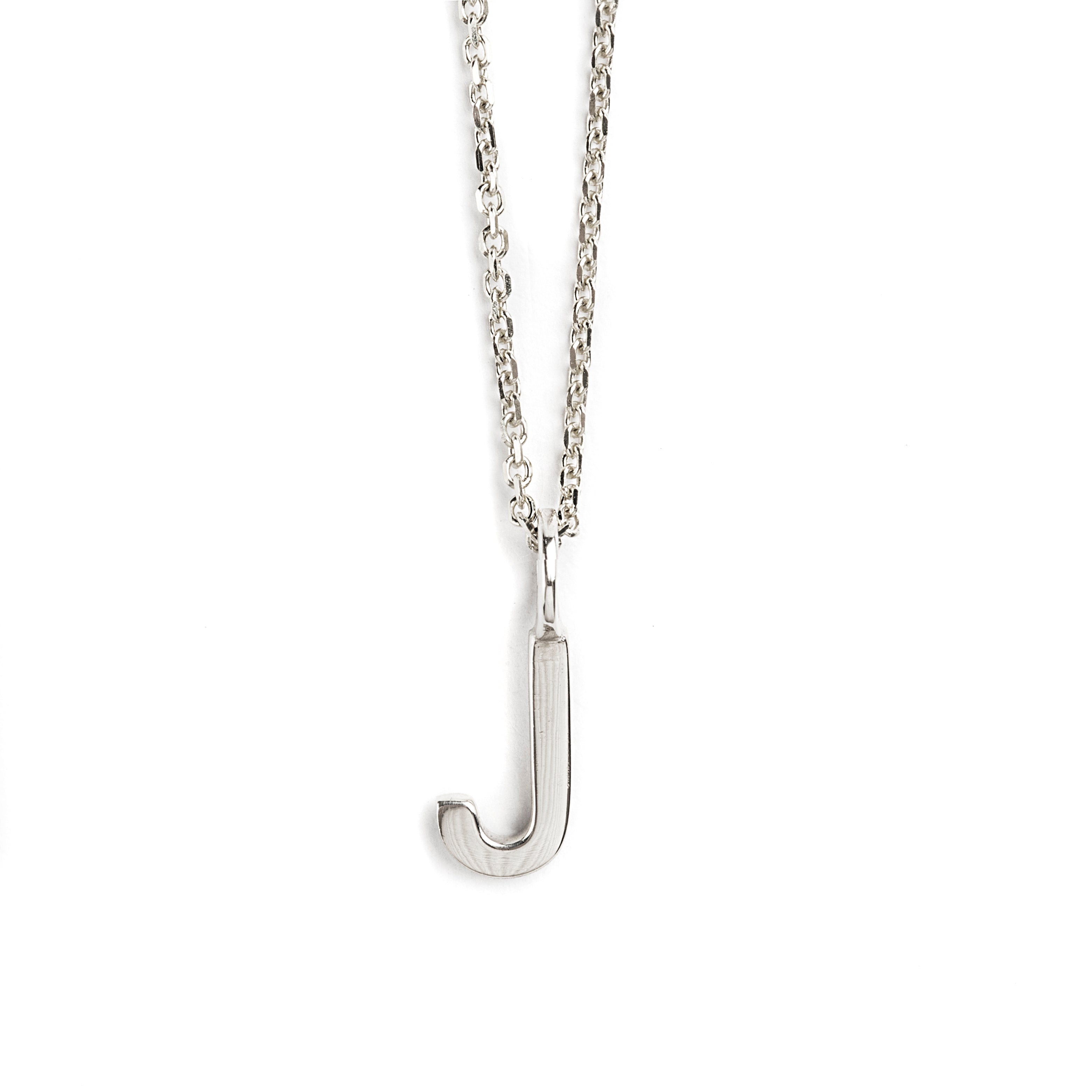 DIJE LETRA J DE ORO BLANCO DE 14K