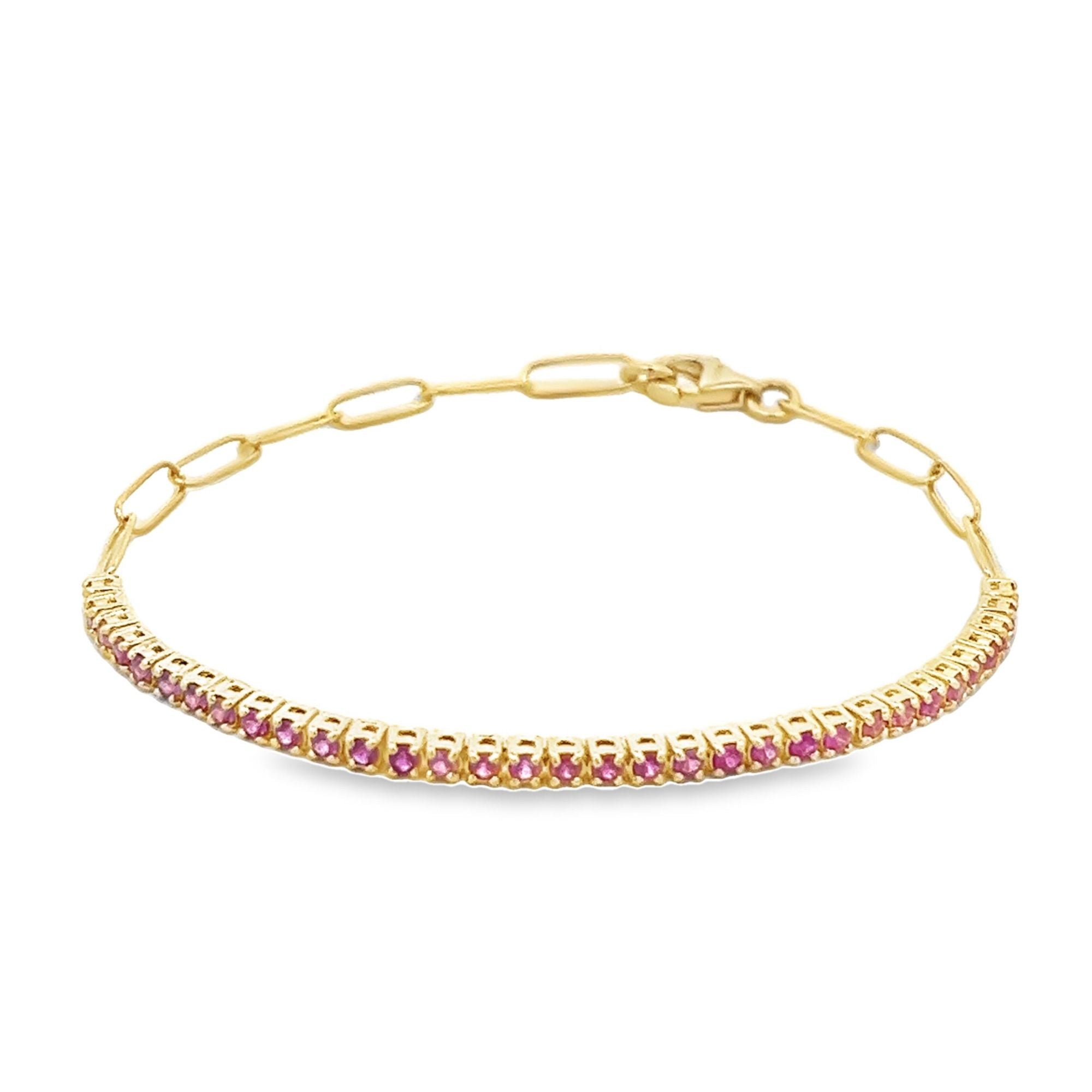 18KY LINKS TENNIS BRACELET RU0.95