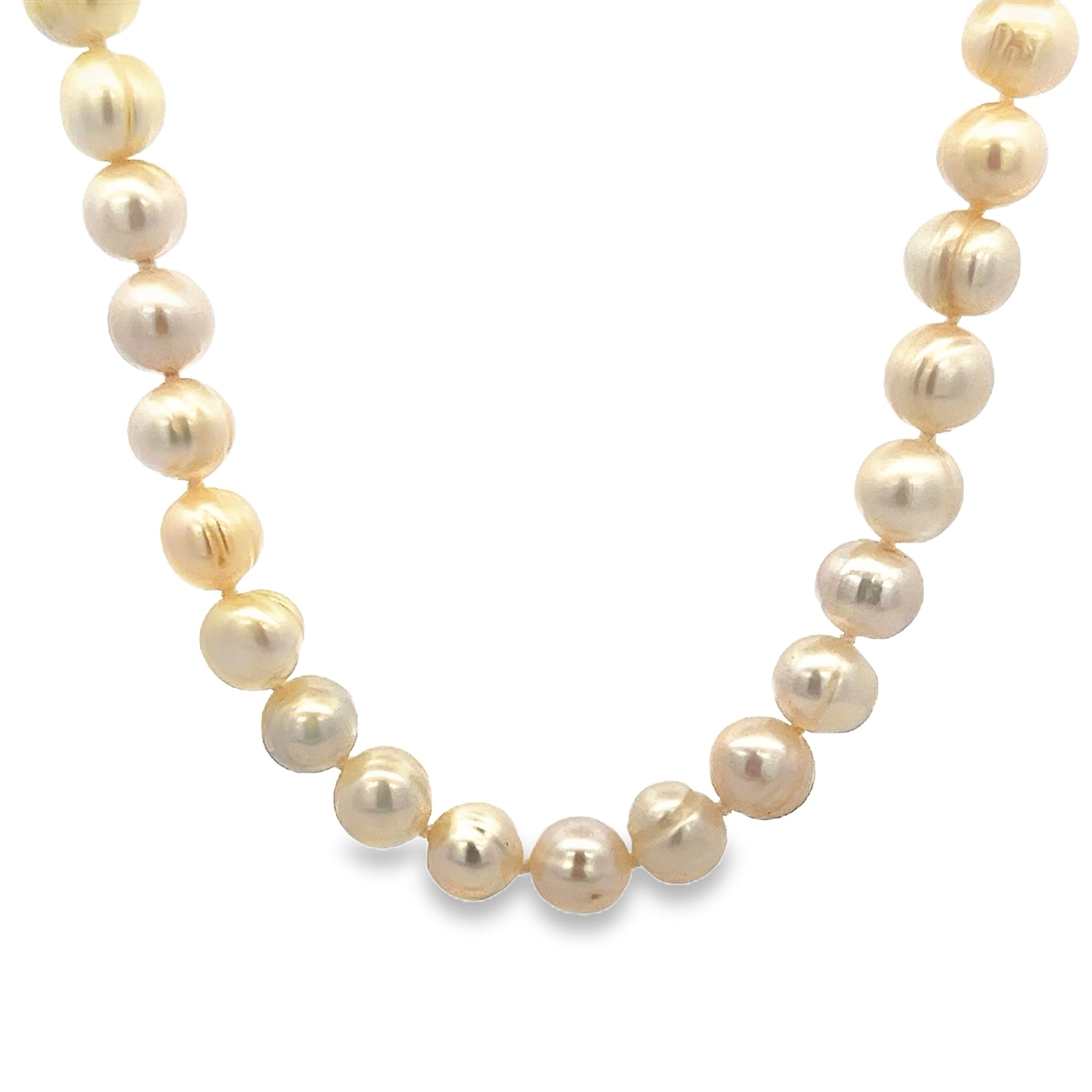 WHITE PEARL 8MM 22INCH NECKLACE - C'SANTOS